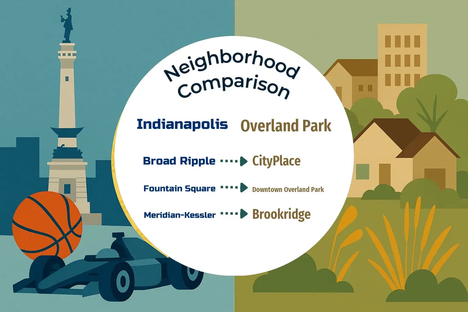Indianapolis vs Overland Park Neighborhood Comparison