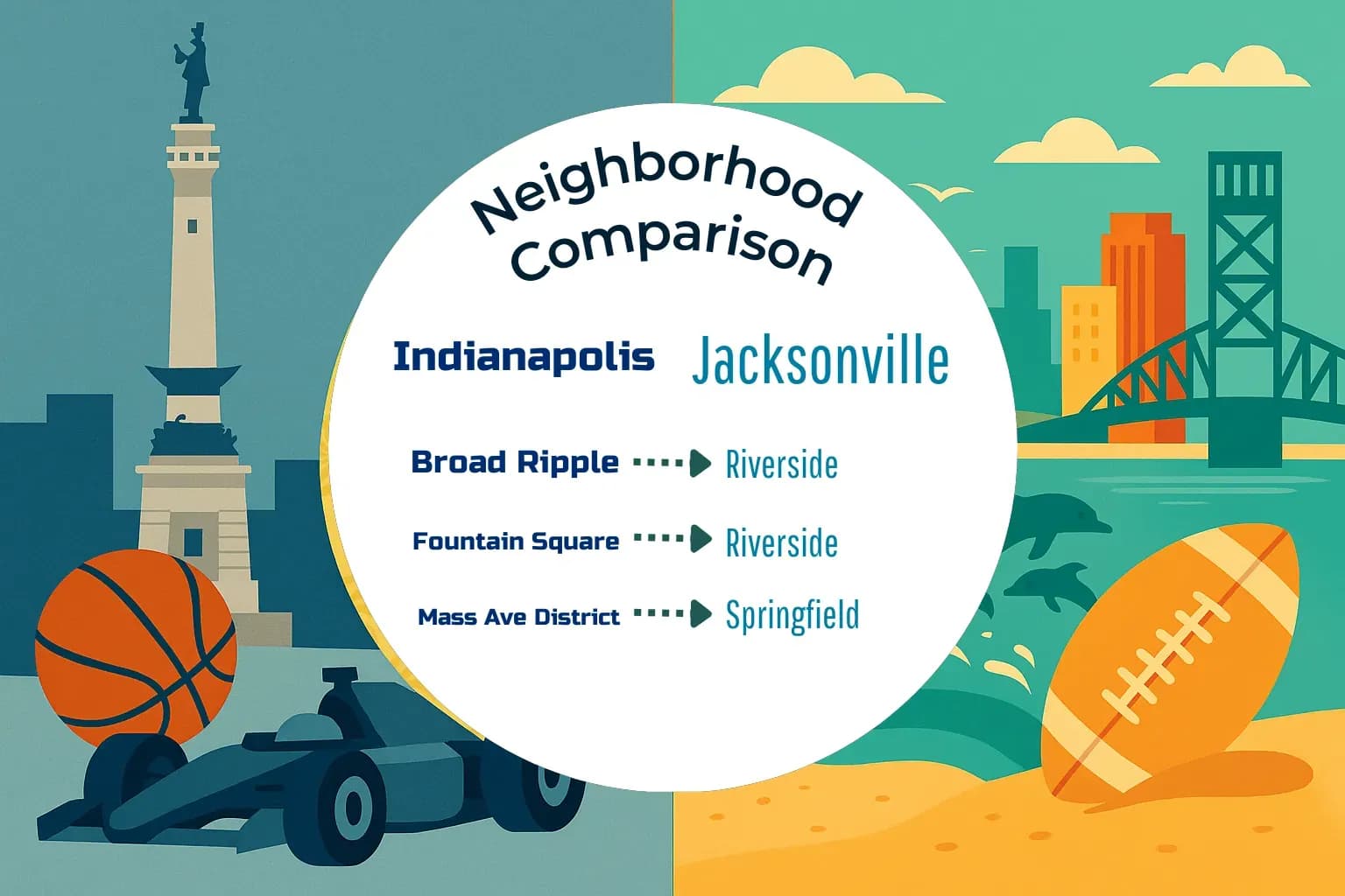 Indianapolis vs Jacksonville Neighborhood Comparison