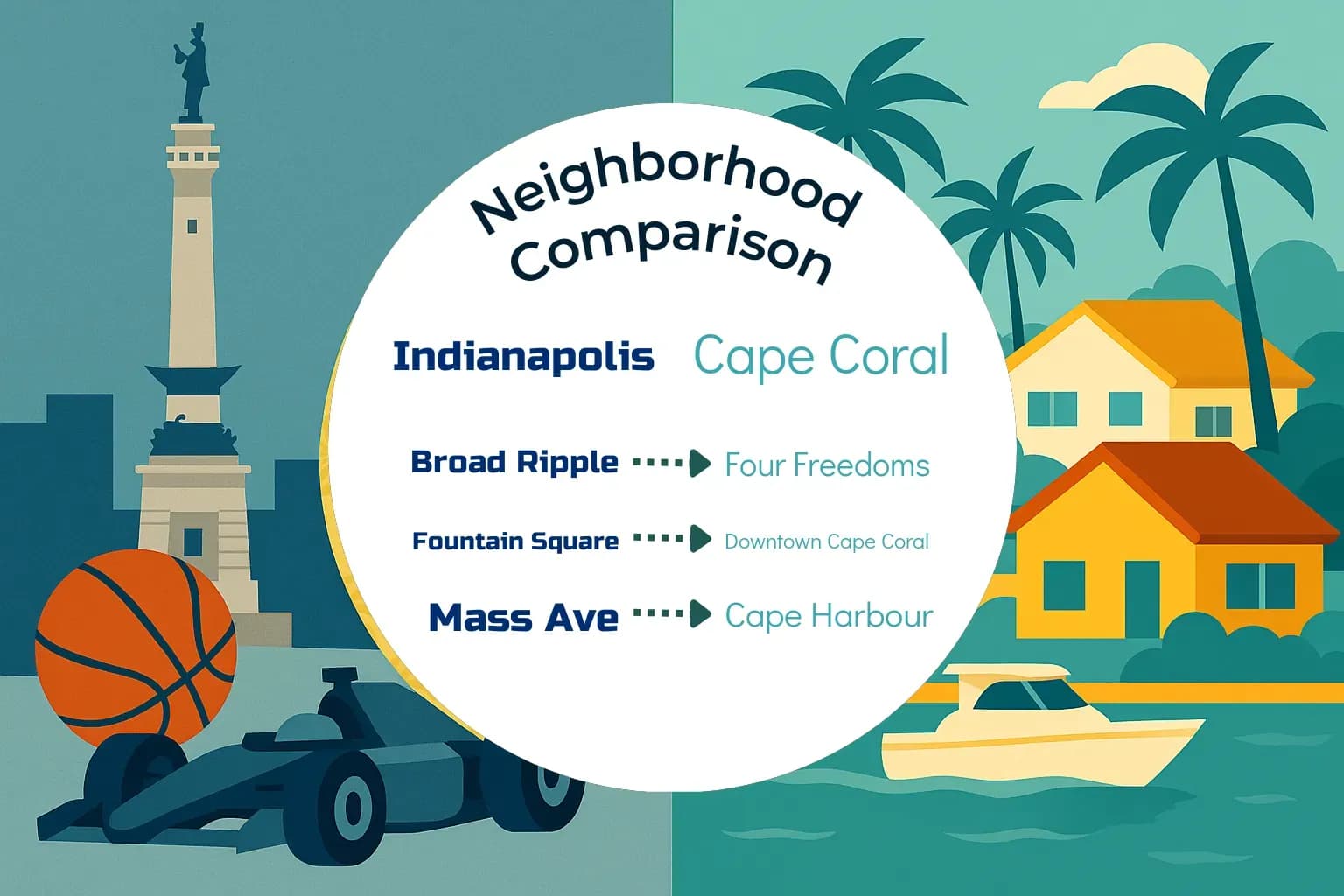 Indianapolis vs Cape Coral Neighborhood Comparison