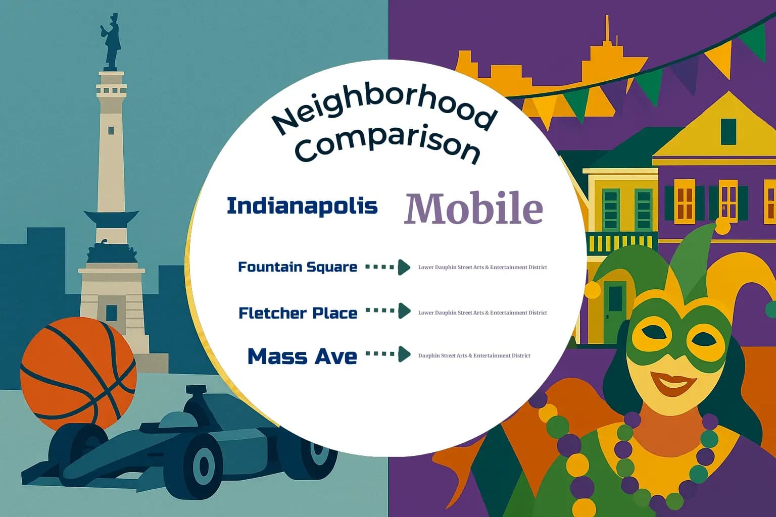 Indianapolis vs Mobile Neighborhood Comparison