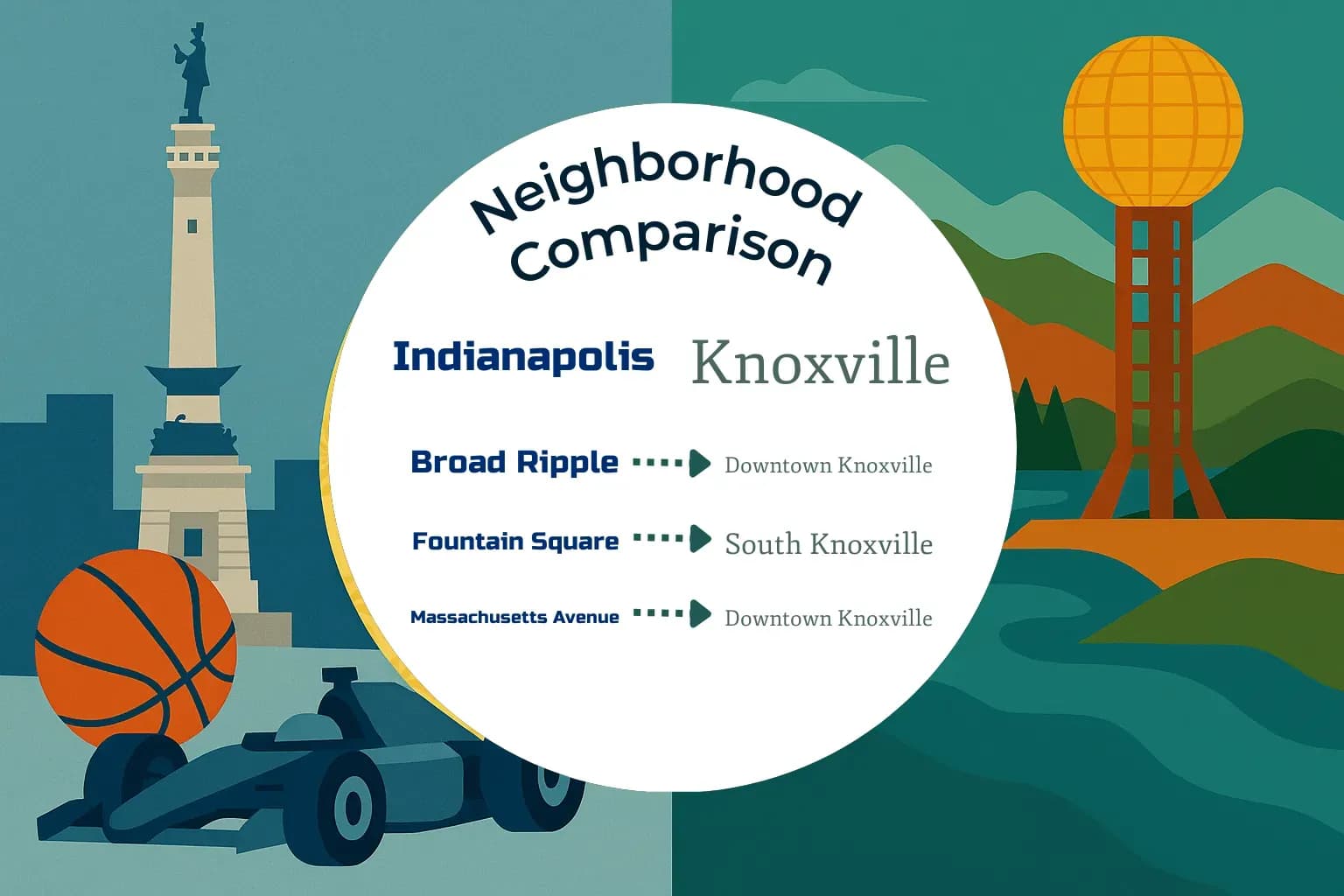 Indianapolis vs Knoxville Neighborhood Comparison
