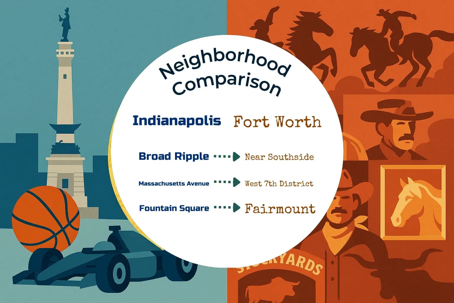Indianapolis vs Fort Worth Neighborhood Comparison