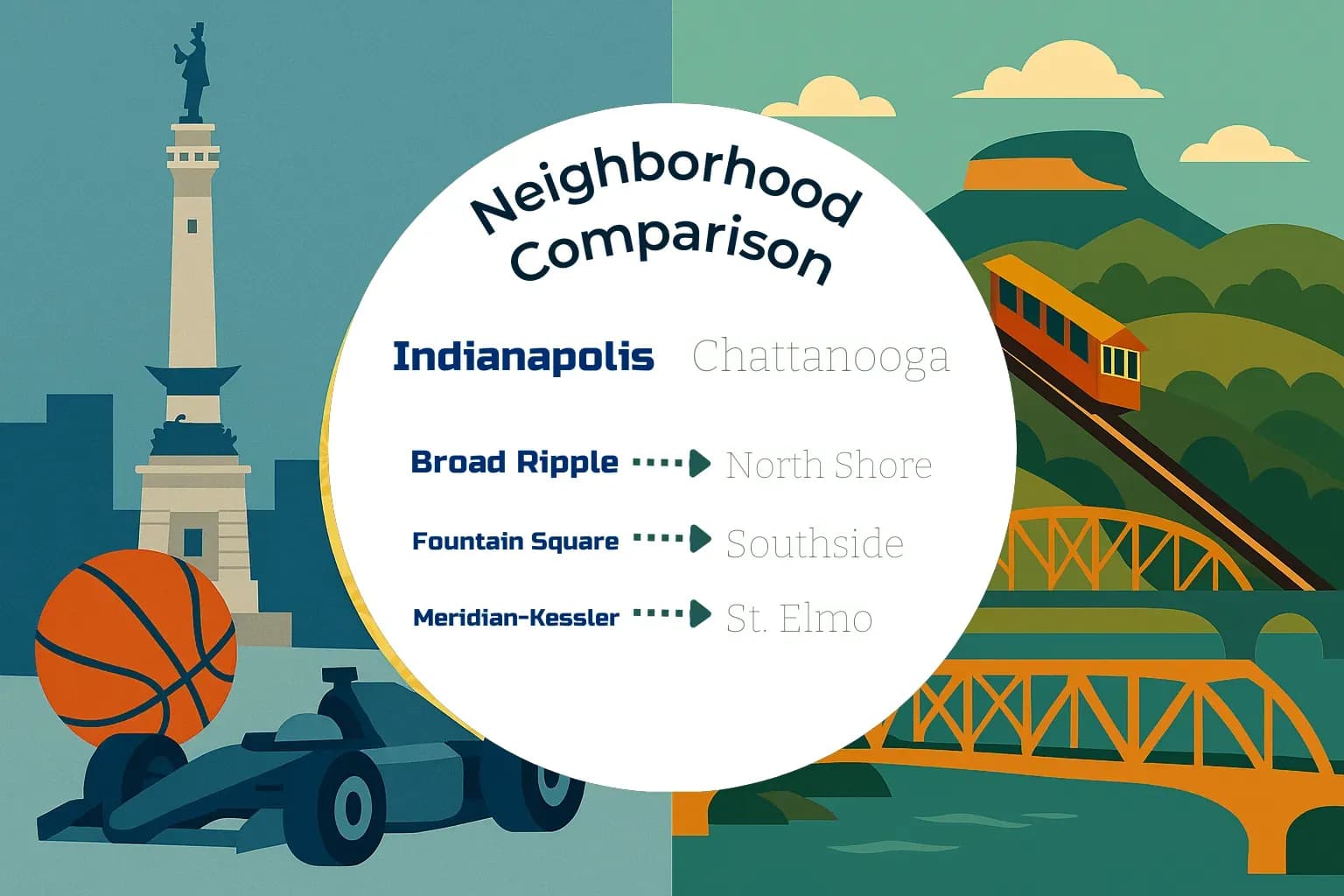 Indianapolis vs Chattanooga Neighborhood Comparison