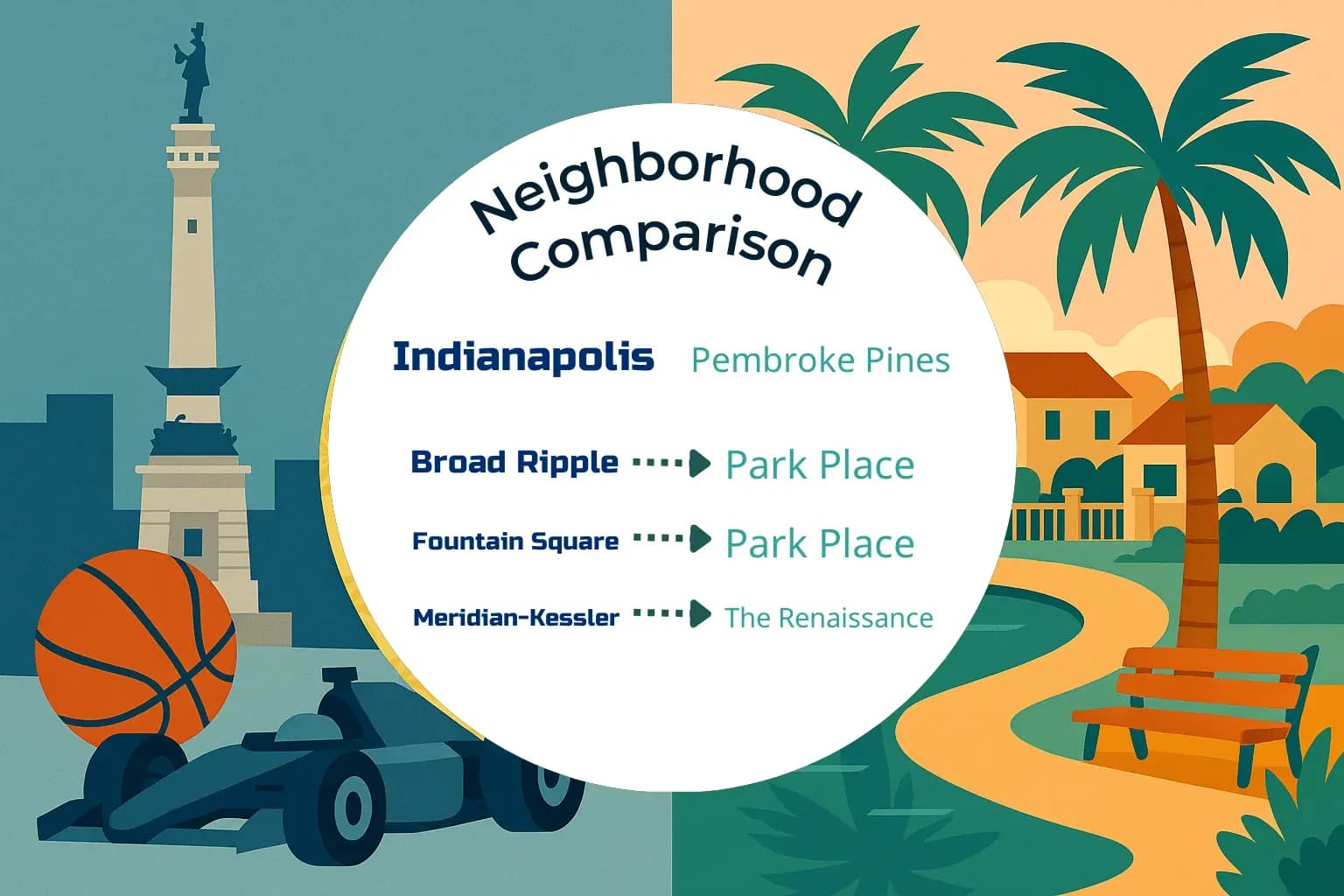 Indianapolis vs Pembroke Pines Neighborhood Comparison