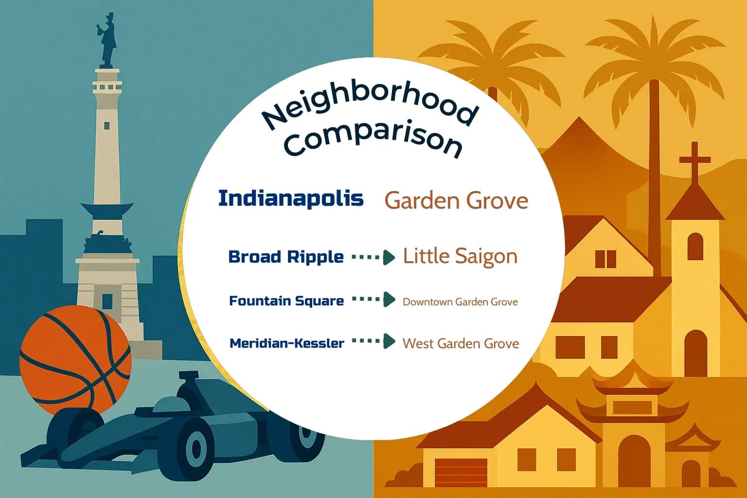 Indianapolis vs Garden Grove Neighborhood Comparison