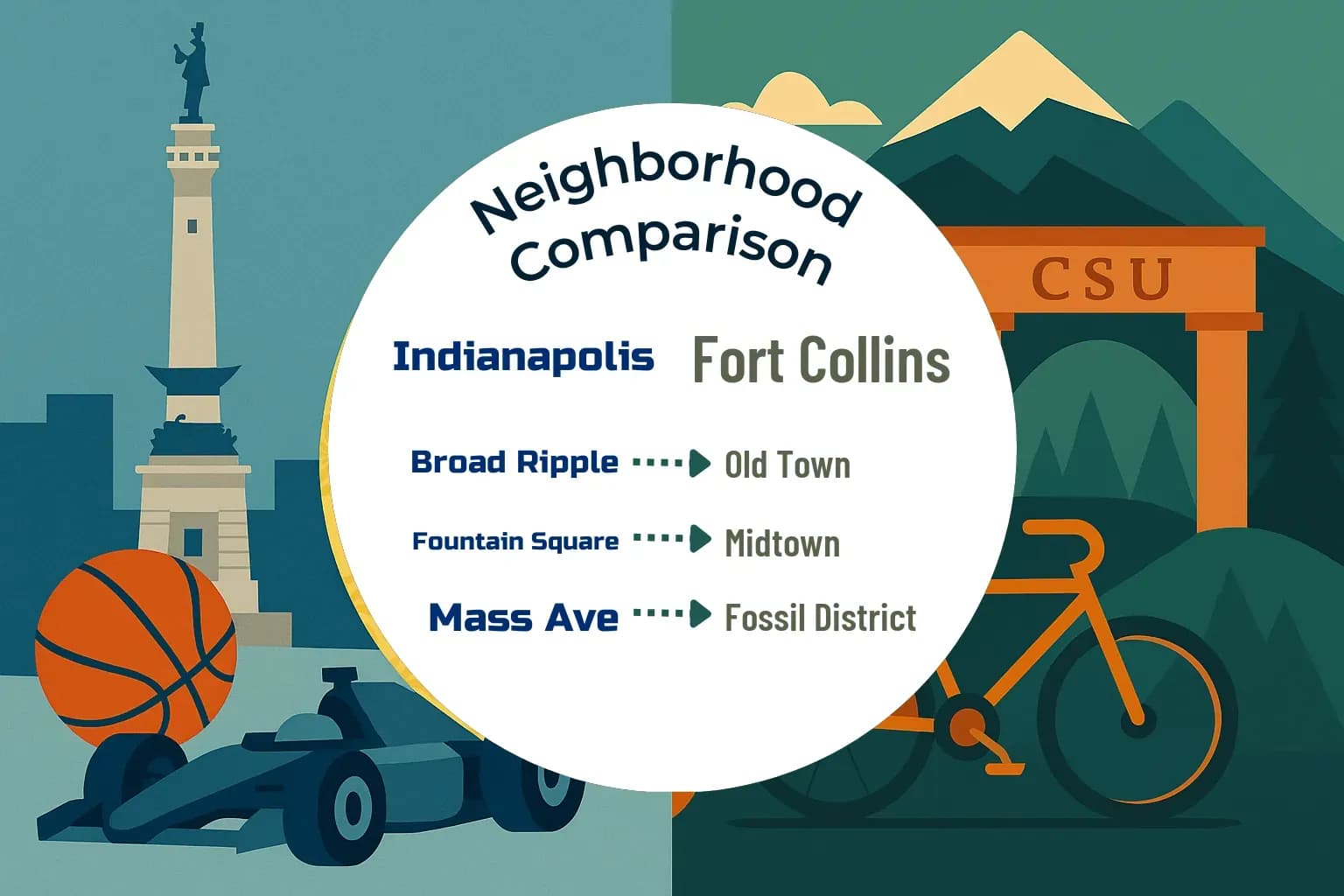 Indianapolis vs Fort Collins Neighborhood Comparison