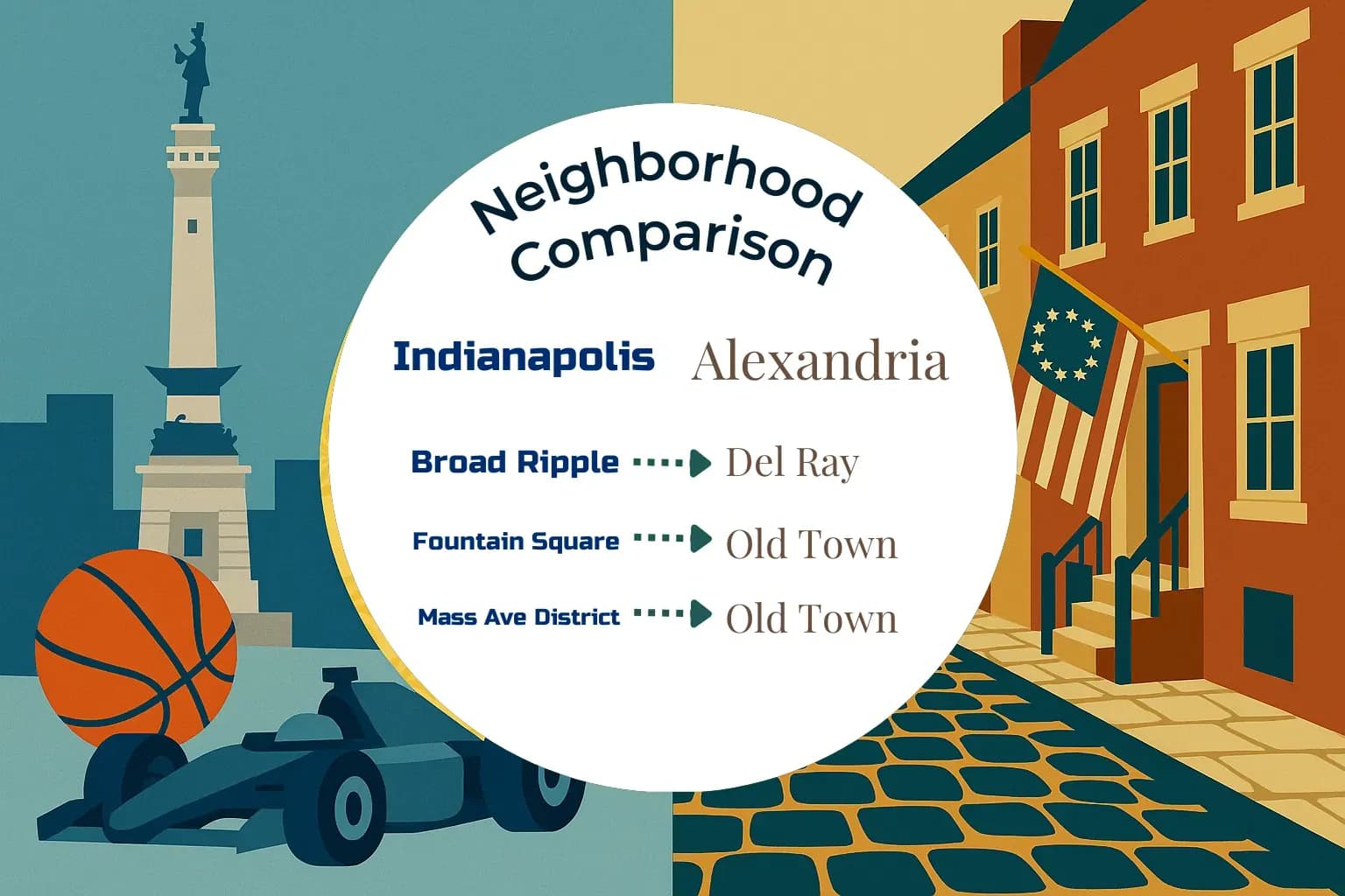 Indianapolis vs Alexandria Neighborhood Comparison