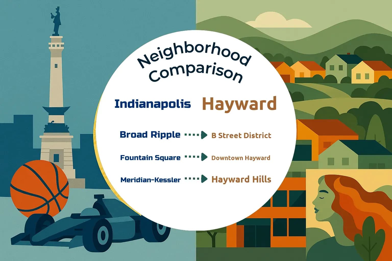 Indianapolis vs Hayward Neighborhood Comparison