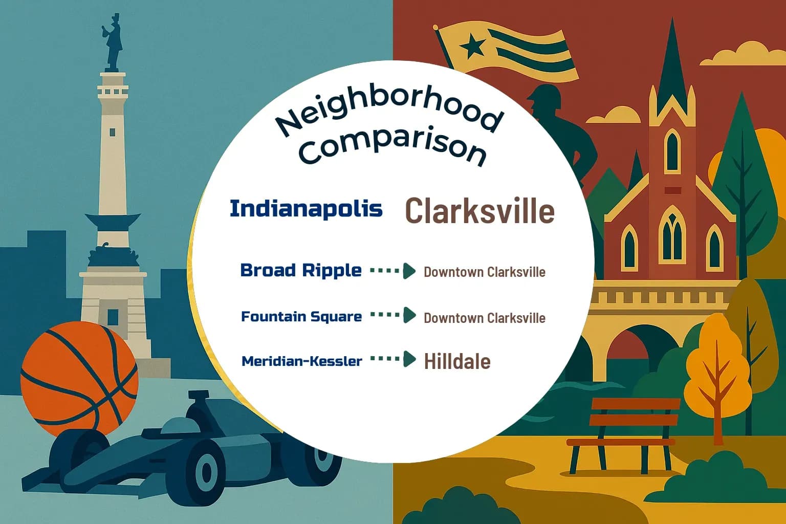 Indianapolis vs Clarksville Neighborhood Comparison