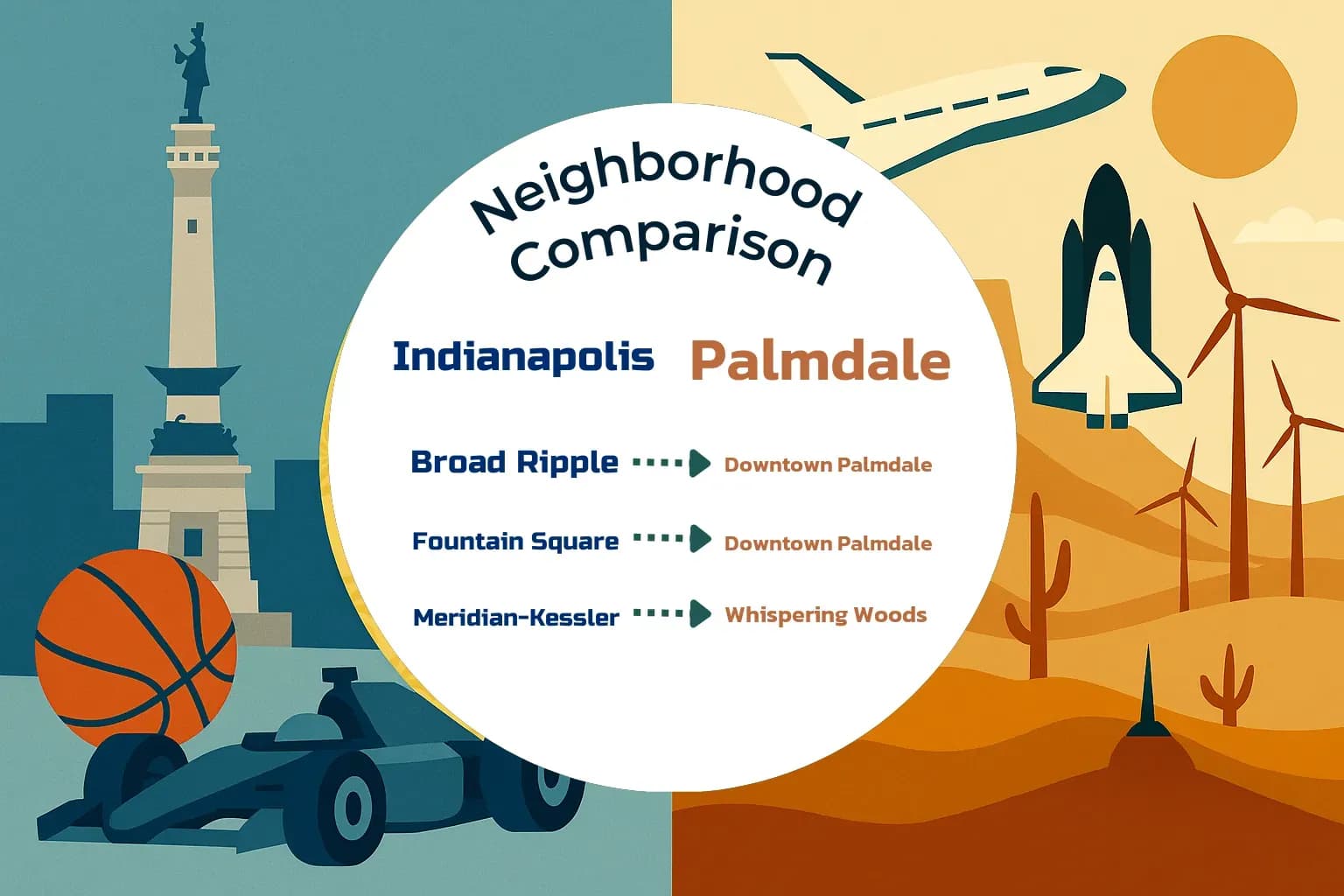 Indianapolis vs Palmdale Neighborhood Comparison