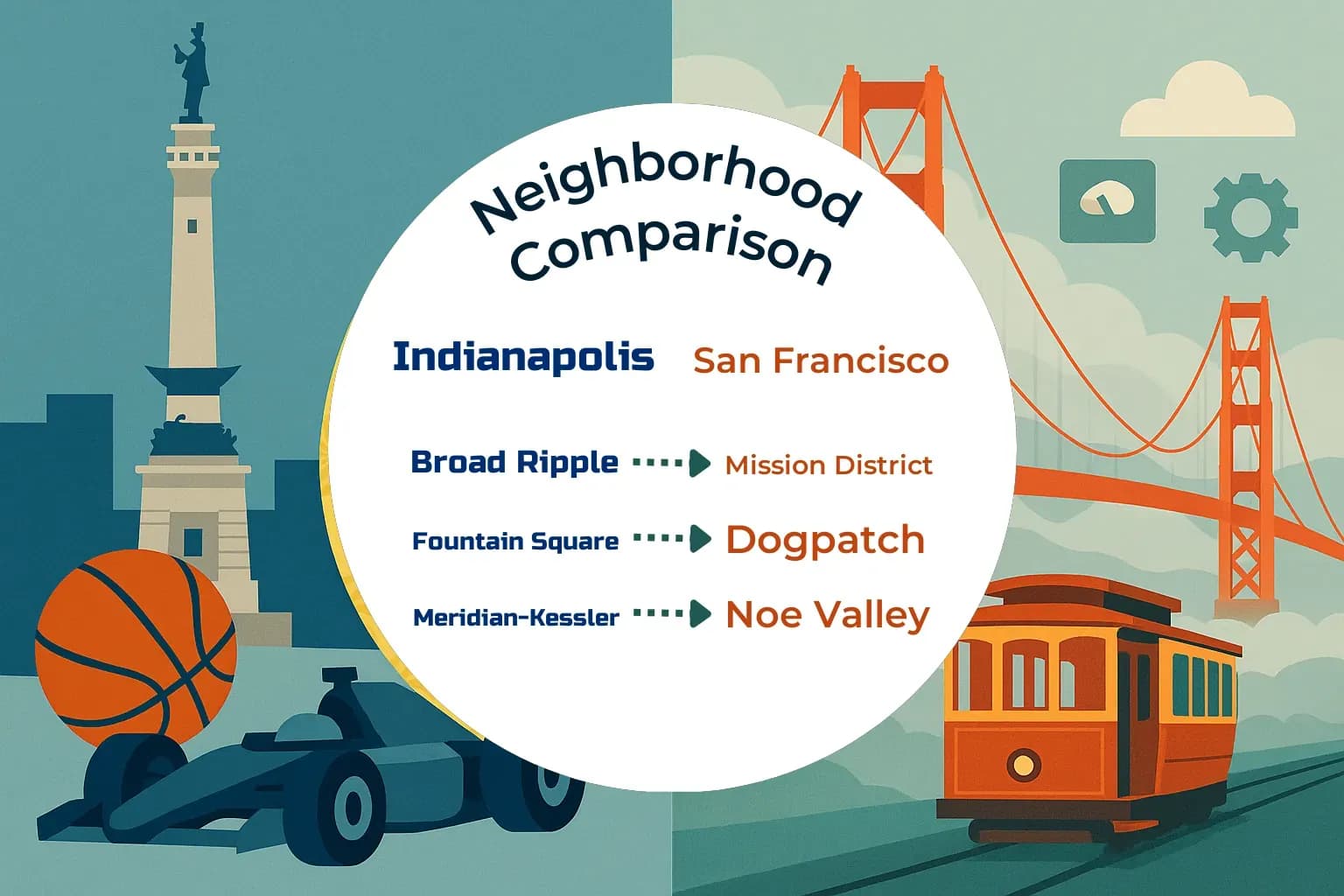 Indianapolis vs San Francisco Neighborhood Comparison
