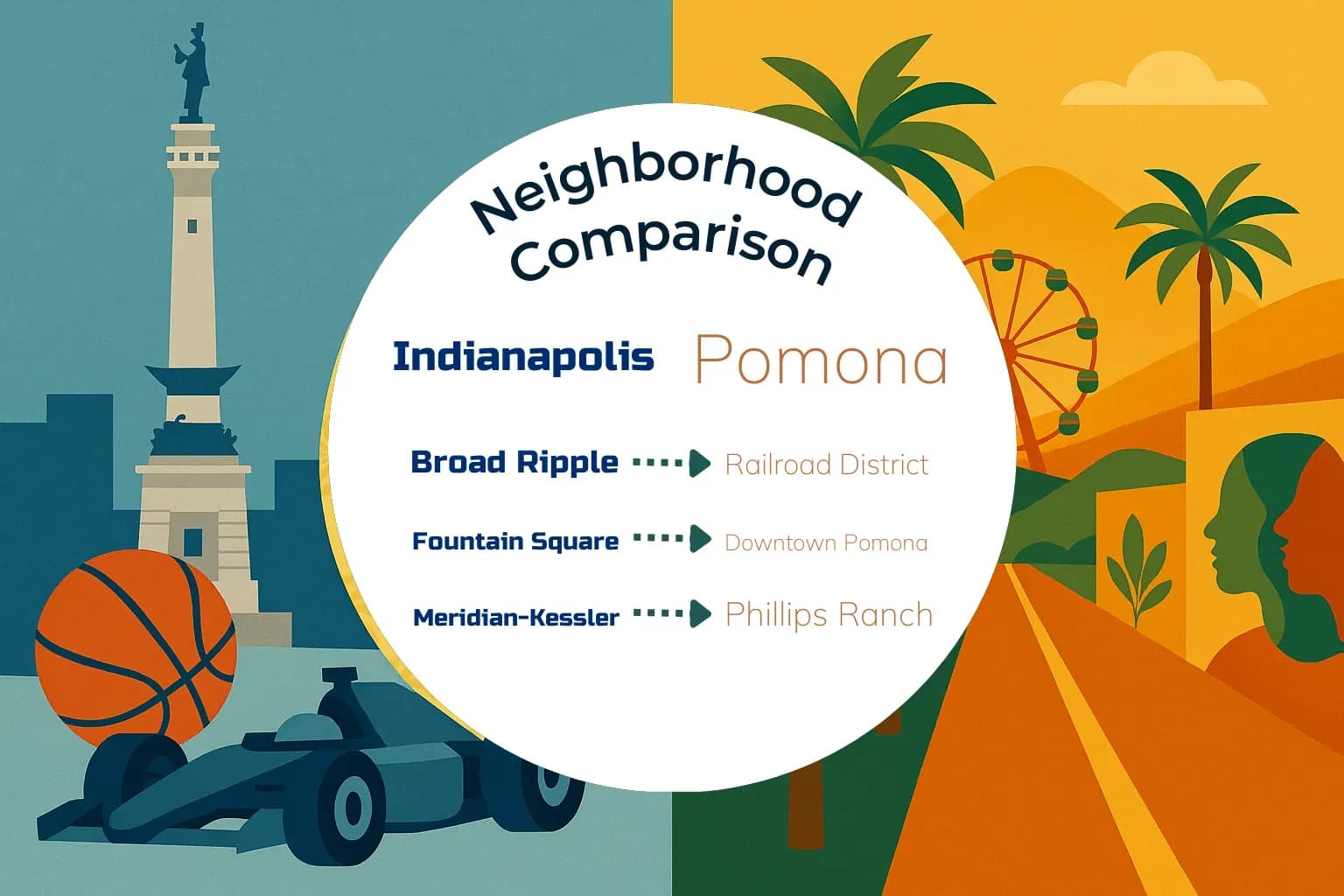 Indianapolis vs Pomona Neighborhood Comparison