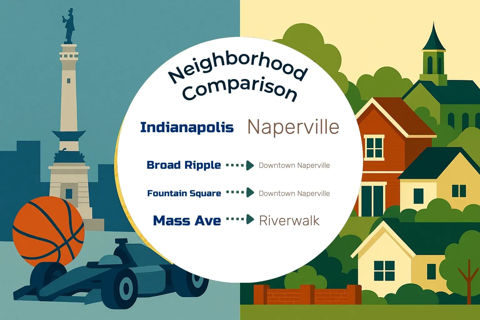 Indianapolis vs Naperville Neighborhood Comparison