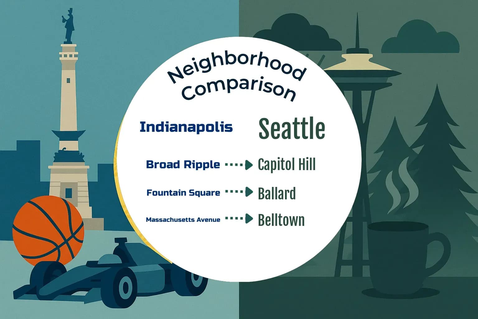 Indianapolis vs Seattle Neighborhood Comparison