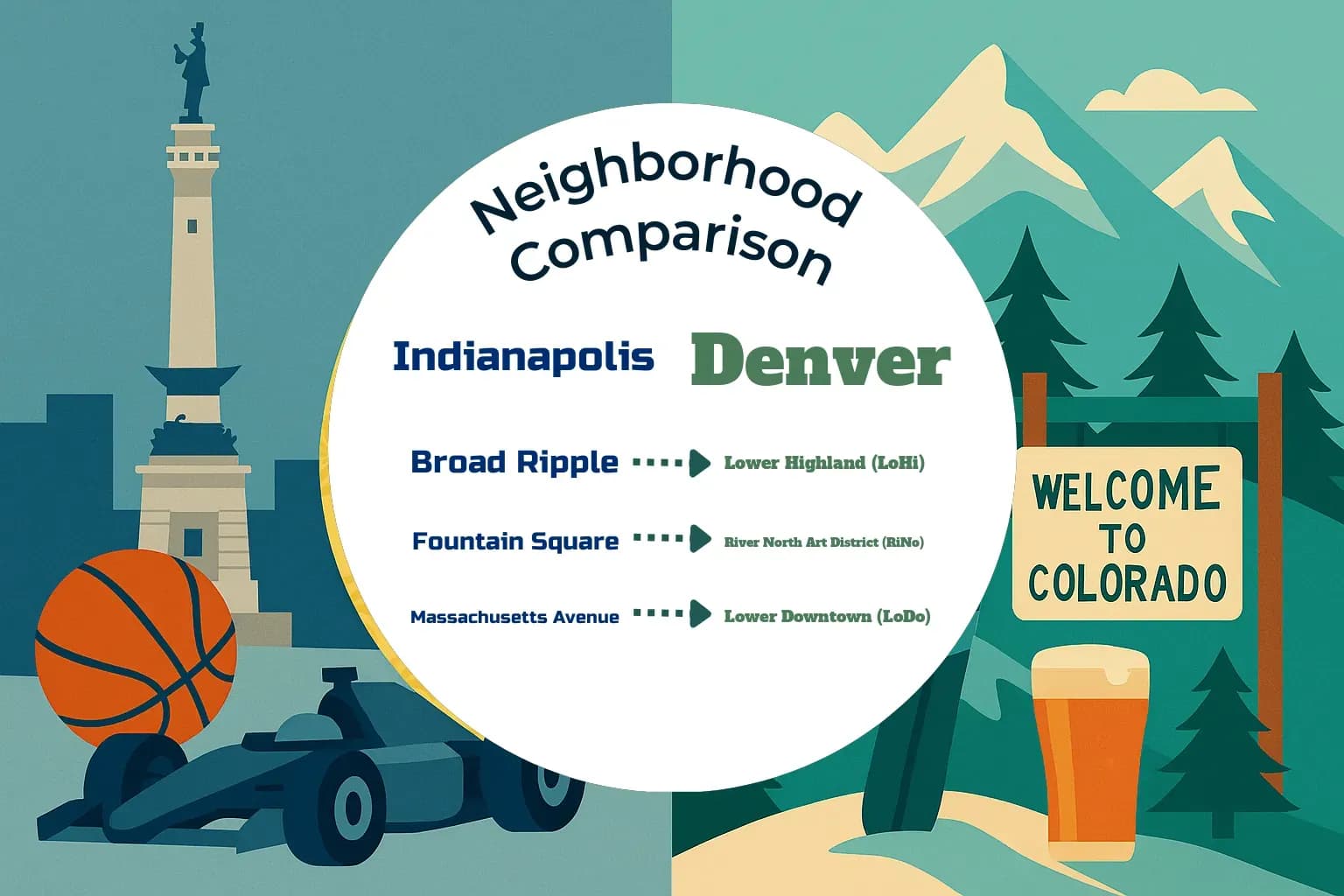 Indianapolis vs Denver Neighborhood Comparison