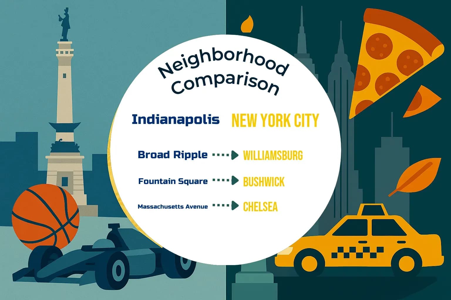 Indianapolis vs New York City Neighborhood Comparison