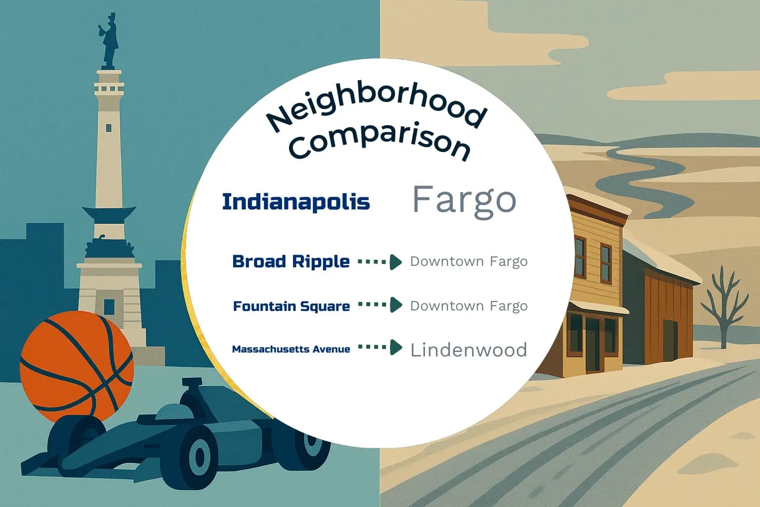 Indianapolis vs Fargo Neighborhood Comparison