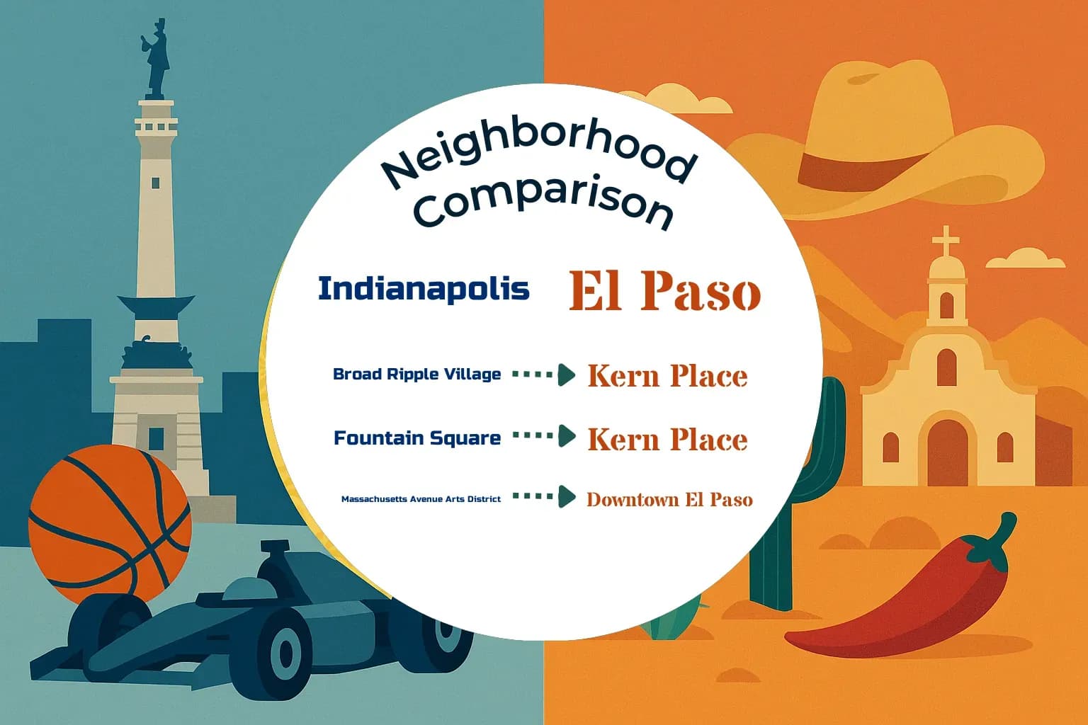 Indianapolis vs El Paso Neighborhood Comparison