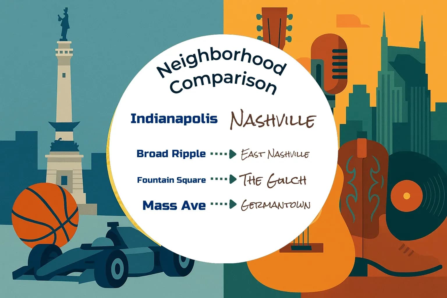 Indianapolis vs Nashville Neighborhood Comparison