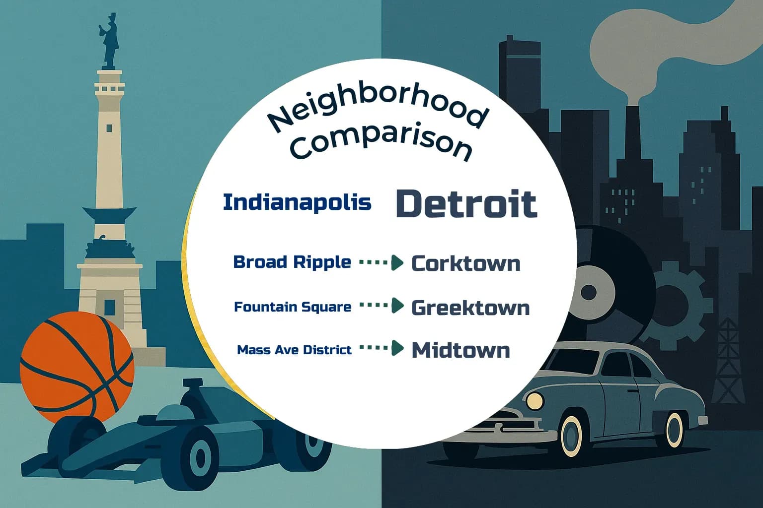 Indianapolis vs Detroit Neighborhood Comparison