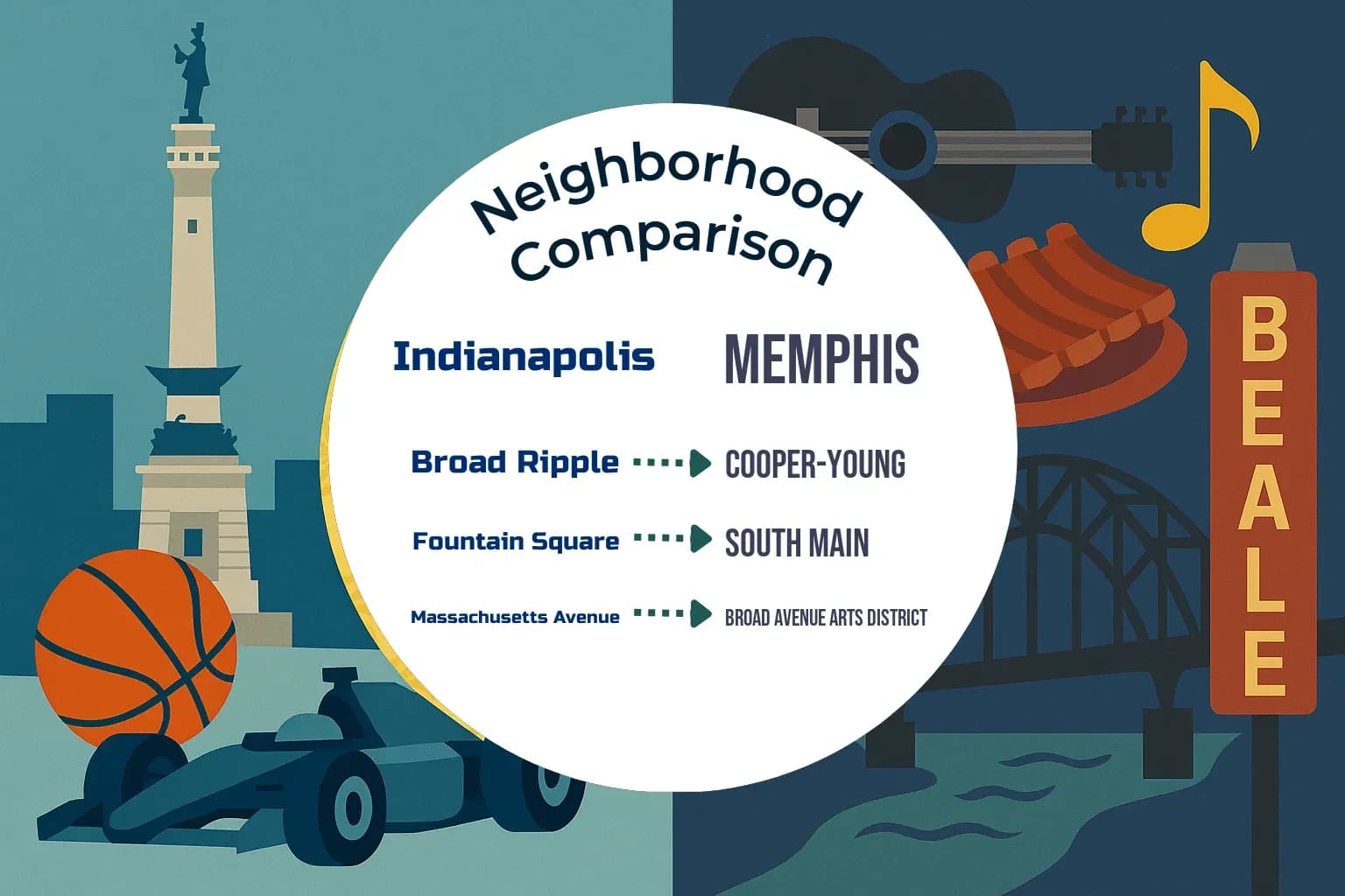 Indianapolis vs Memphis Neighborhood Comparison