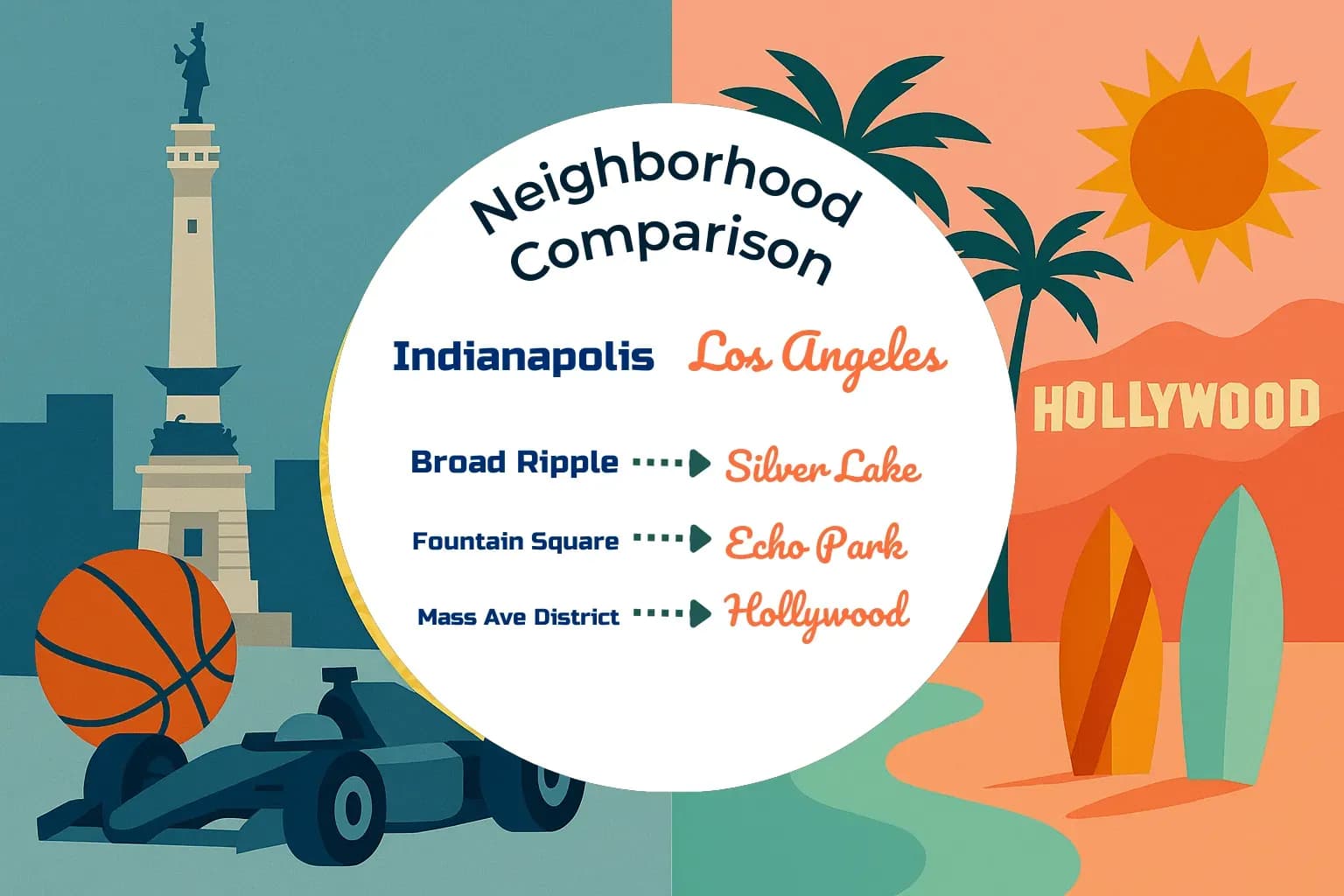 Indianapolis vs Los Angeles Neighborhood Comparison