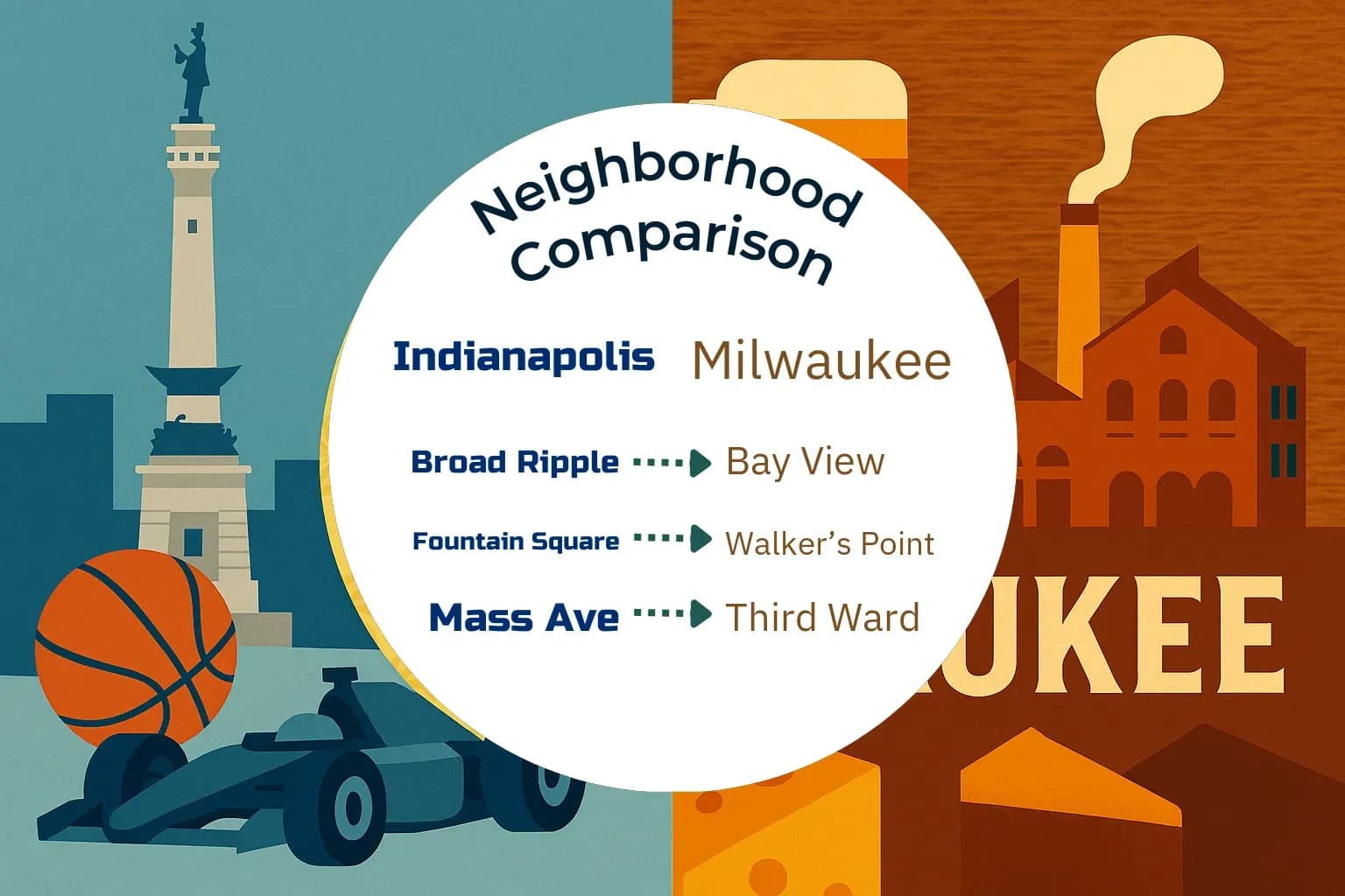 Indianapolis vs Milwaukee Neighborhood Comparison