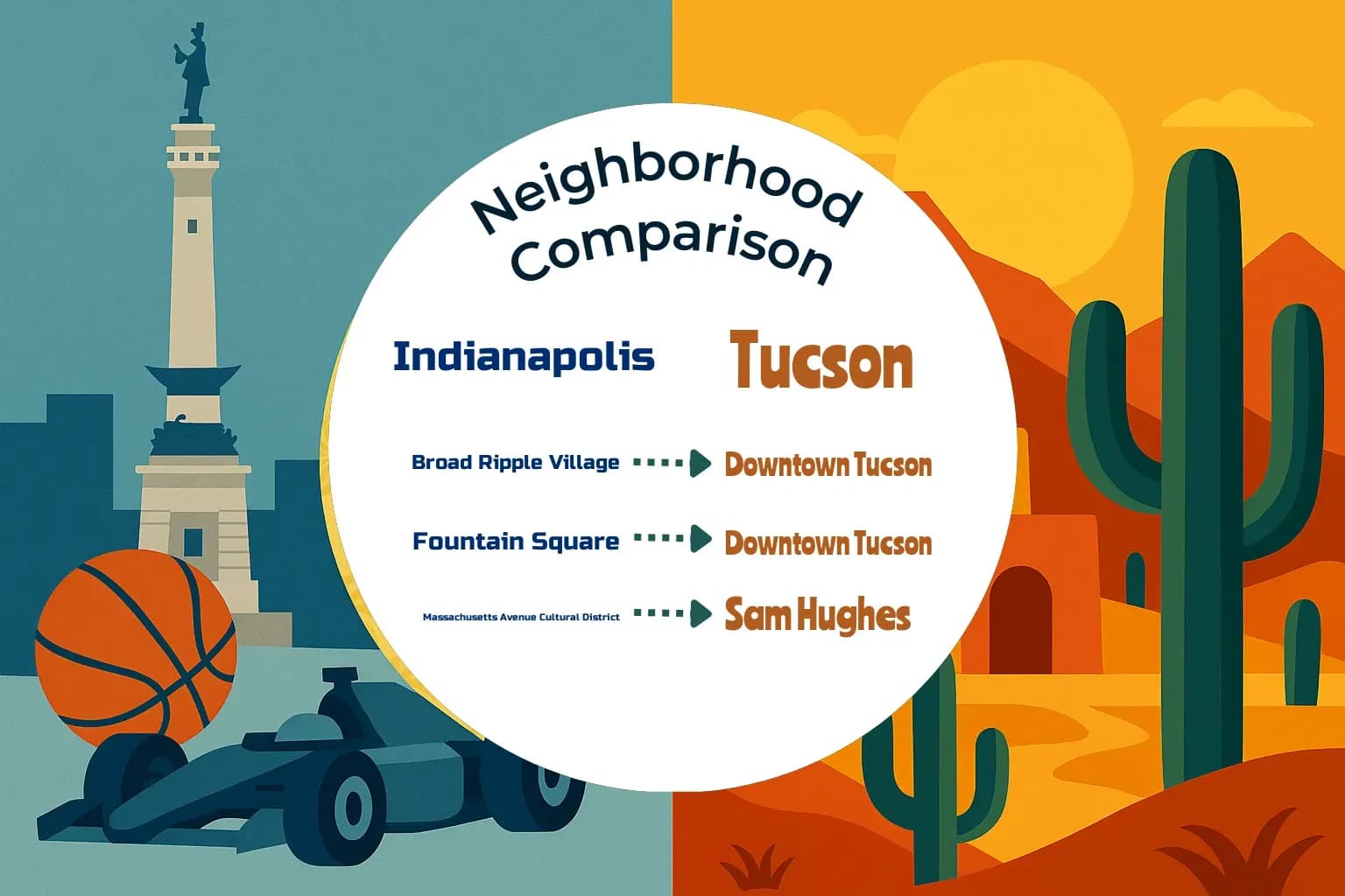 Indianapolis vs Tucson Neighborhood Comparison