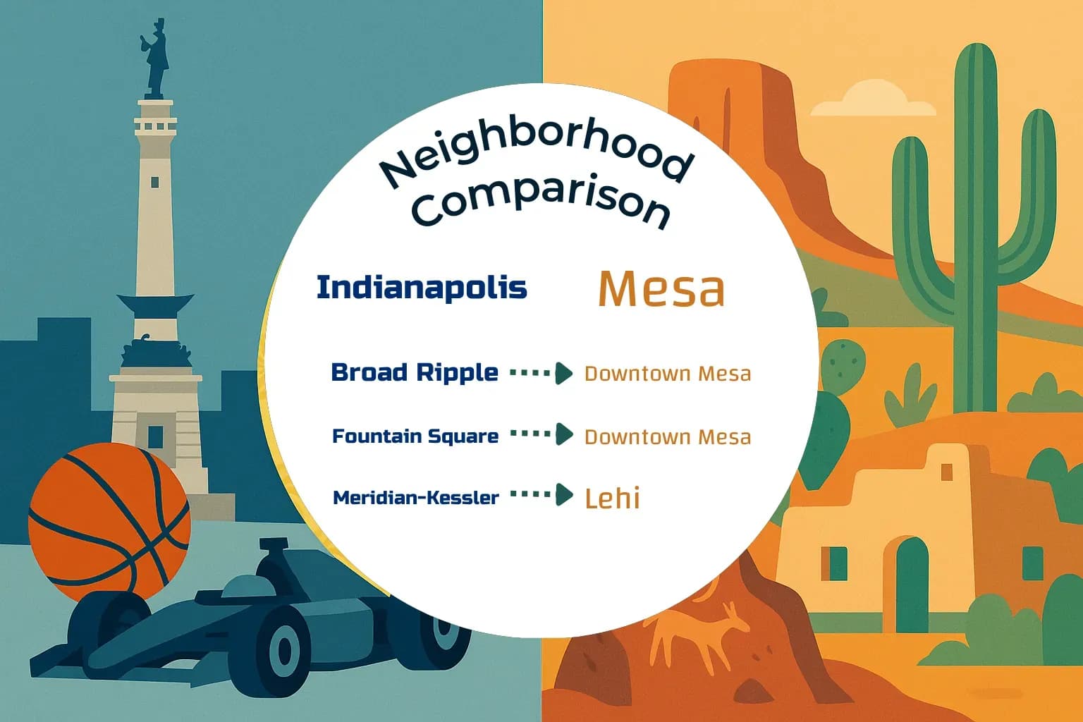 Indianapolis vs Mesa Neighborhood Comparison