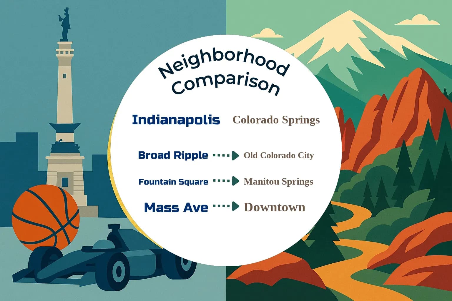 Indianapolis vs Colorado Springs Neighborhood Comparison