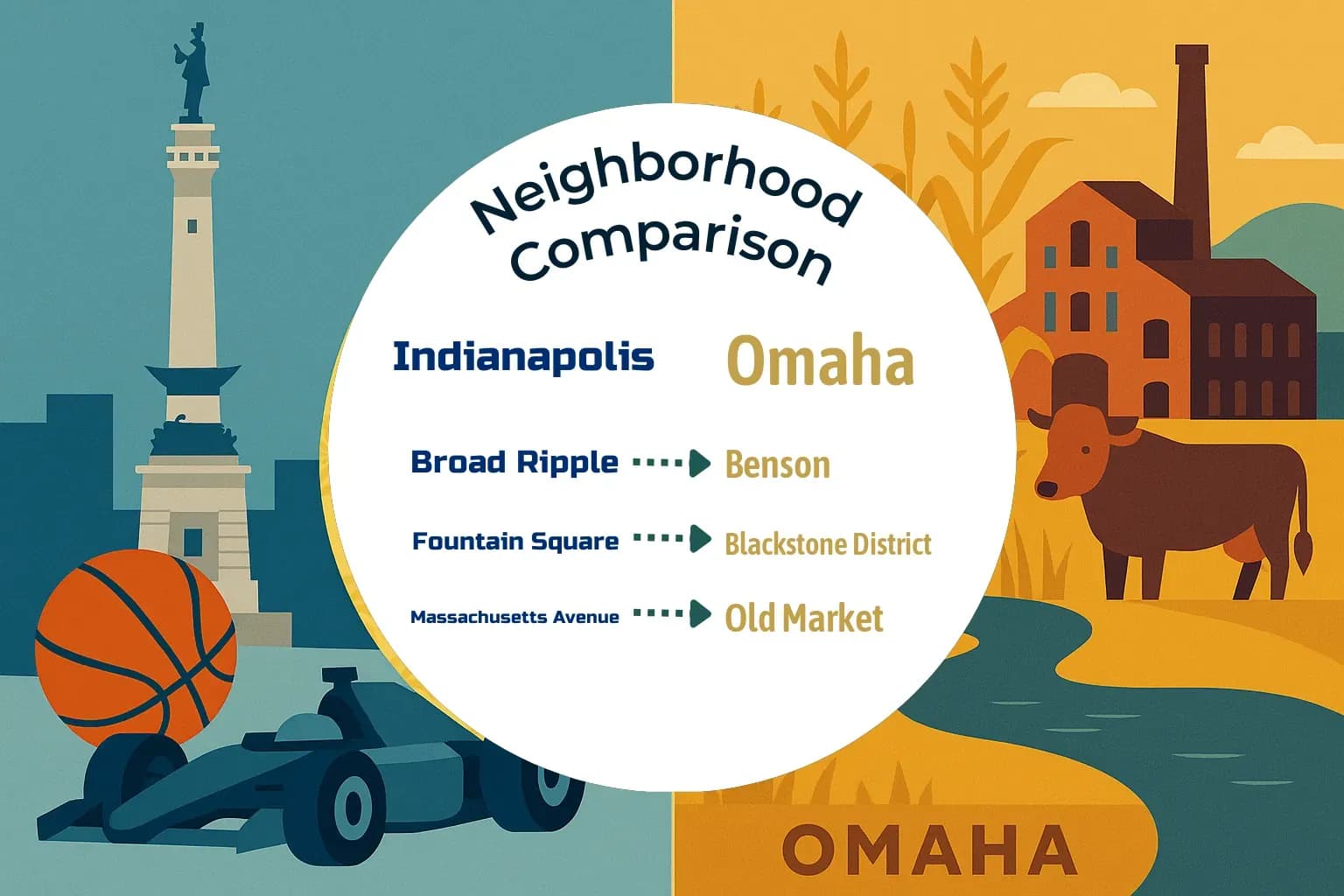 Indianapolis vs Omaha Neighborhood Comparison