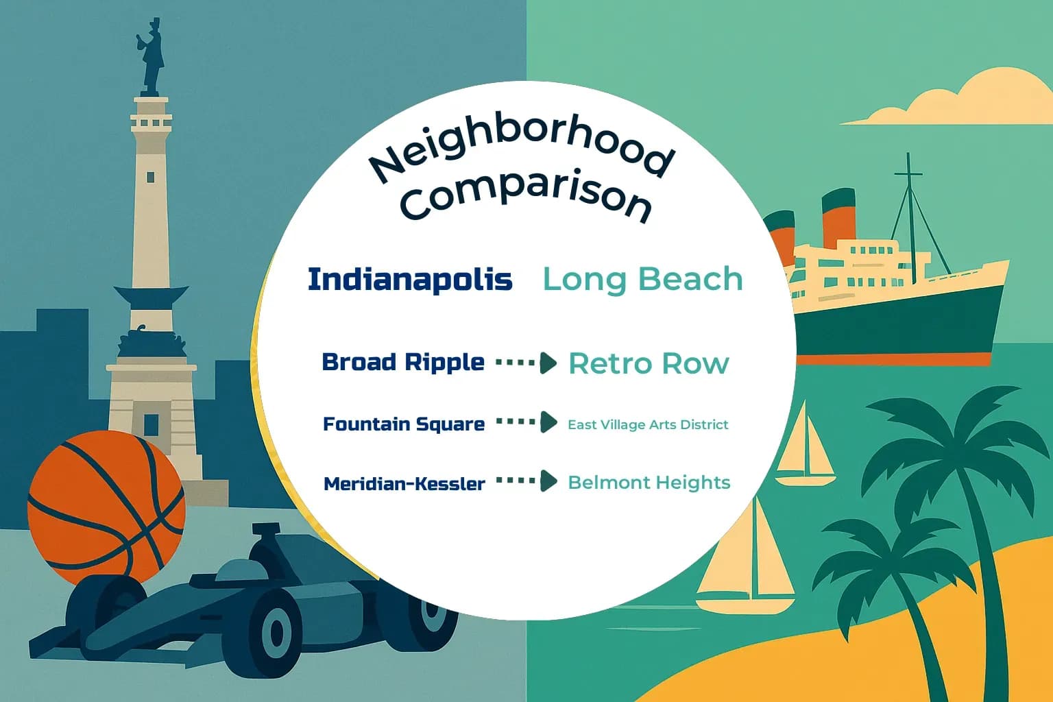 Indianapolis vs Long Beach Neighborhood Comparison