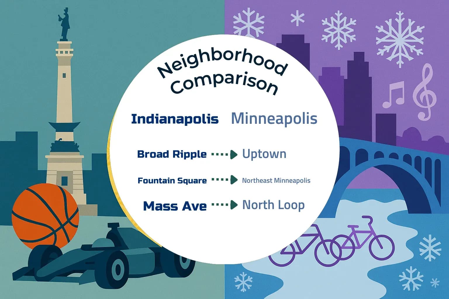Indianapolis vs Minneapolis Neighborhood Comparison