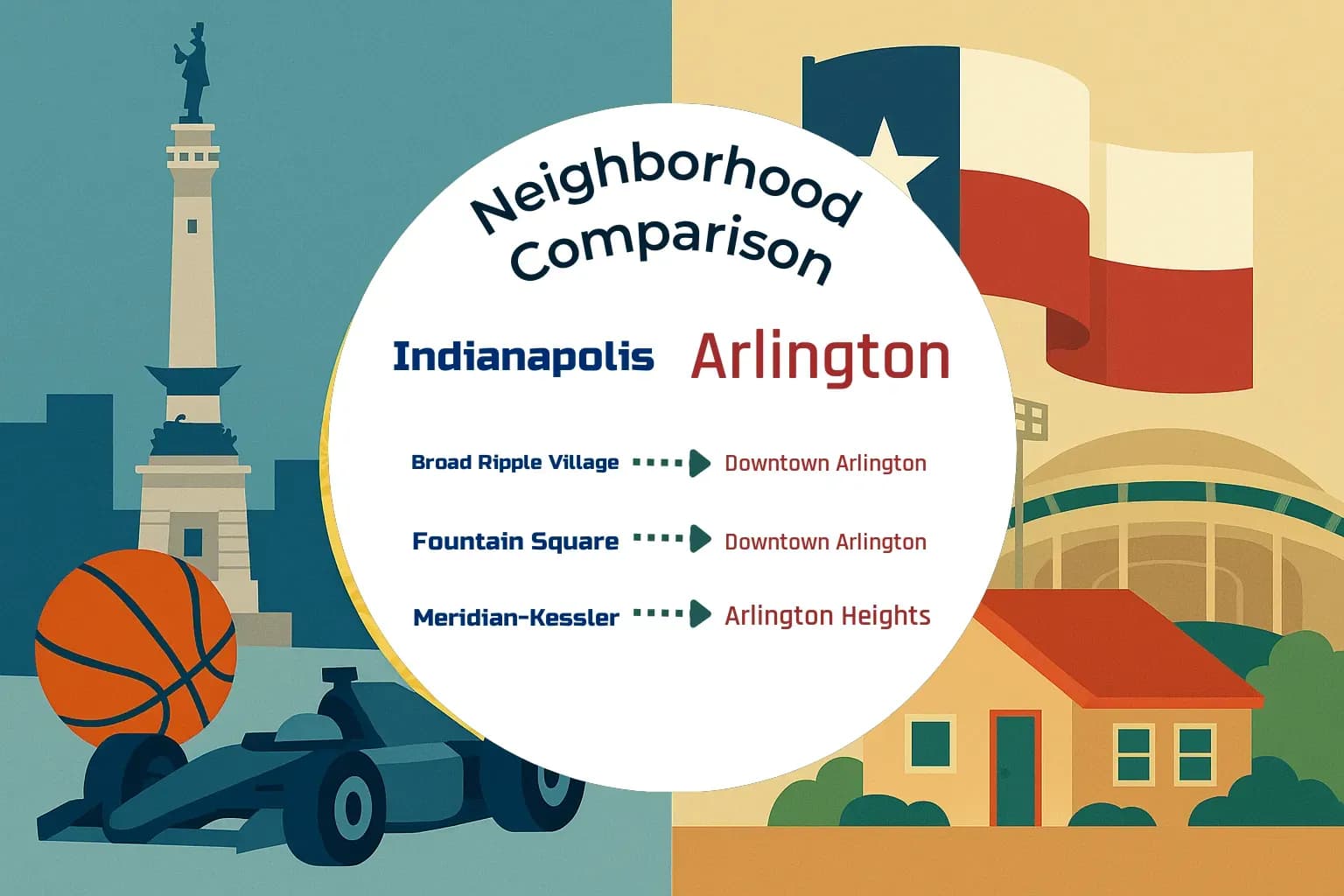 Indianapolis vs Arlington Neighborhood Comparison