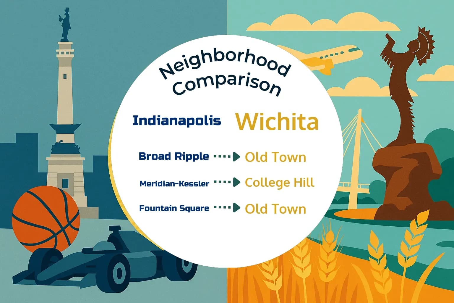 Indianapolis vs Wichita Neighborhood Comparison