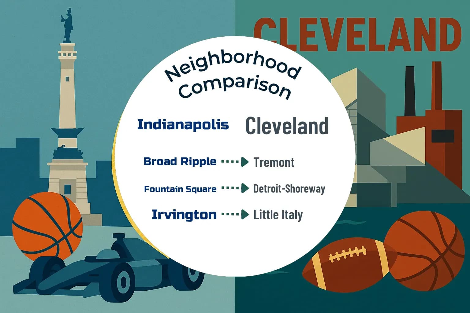 Indianapolis vs Cleveland Neighborhood Comparison