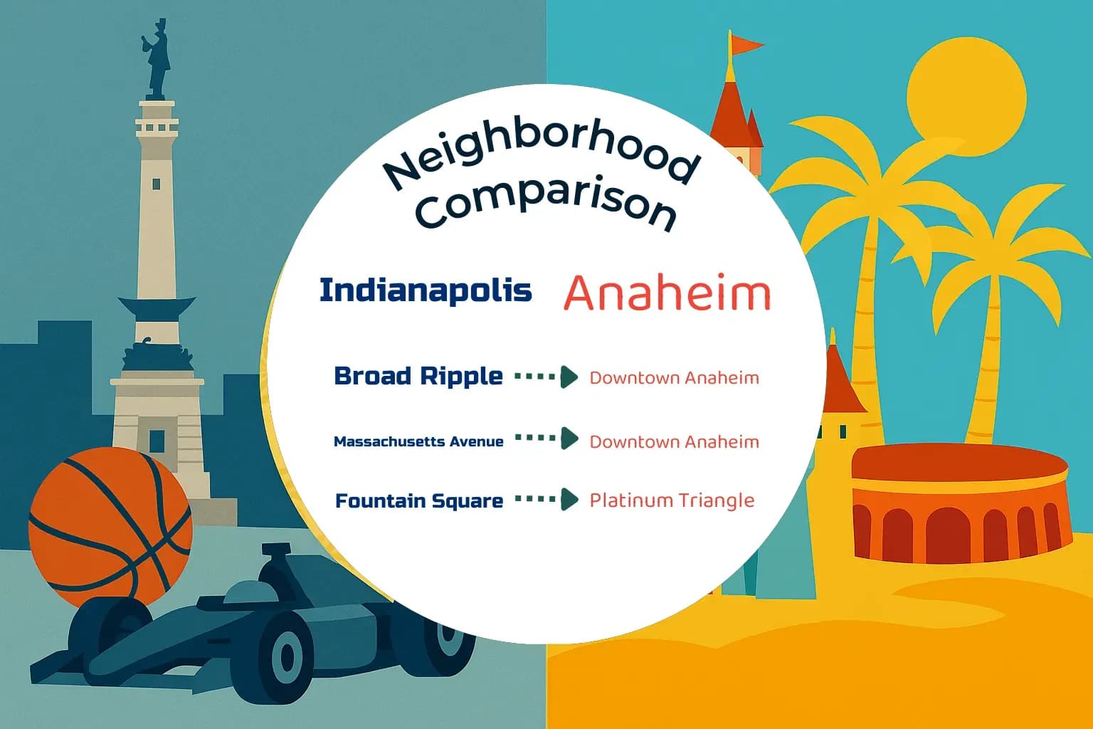 Indianapolis vs Anaheim Neighborhood Comparison