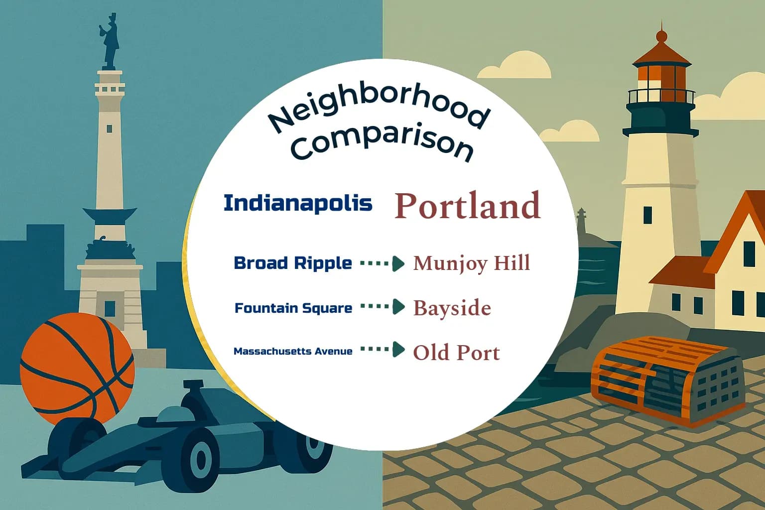 Indianapolis vs Portland Neighborhood Comparison