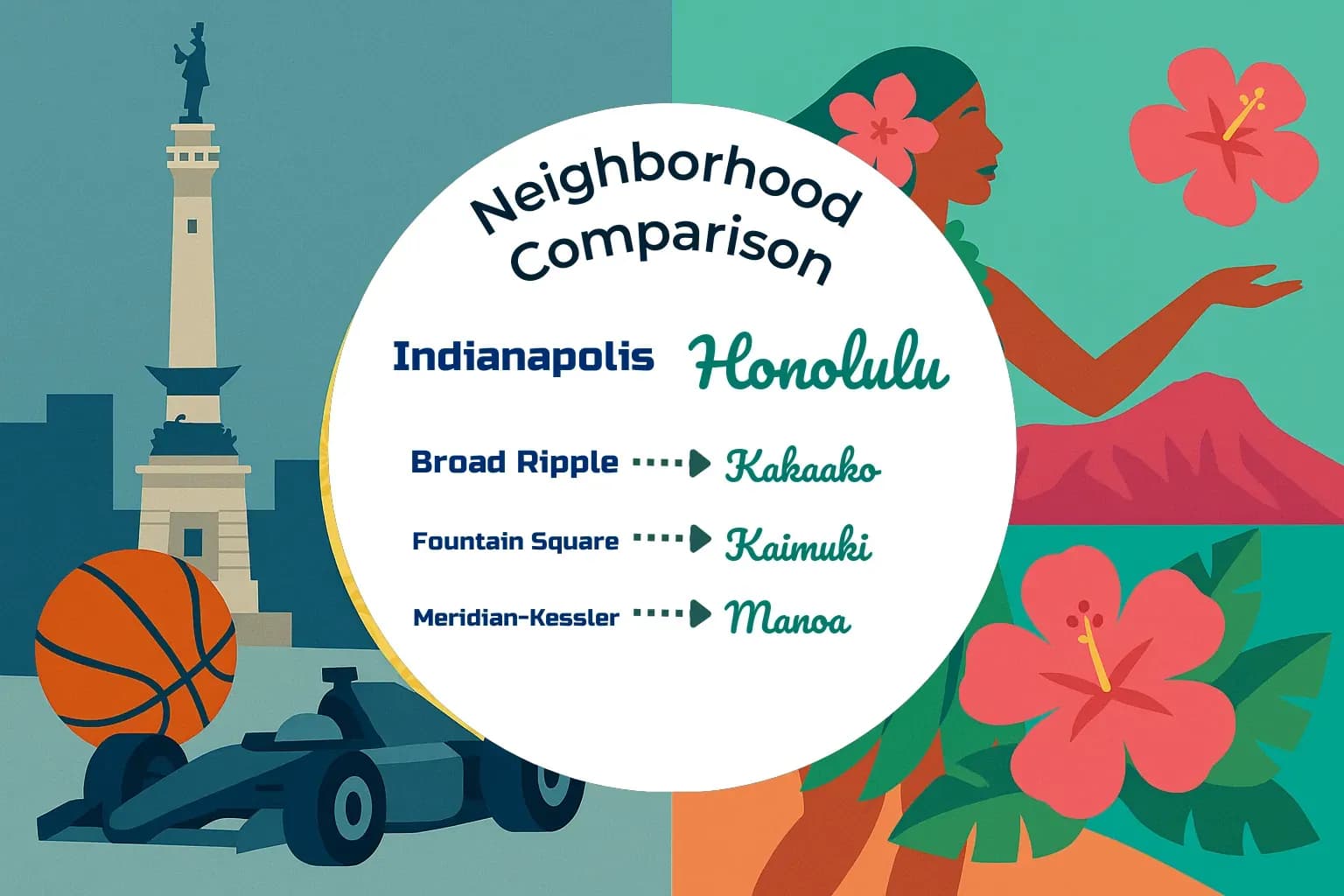Indianapolis vs Honolulu Neighborhood Comparison