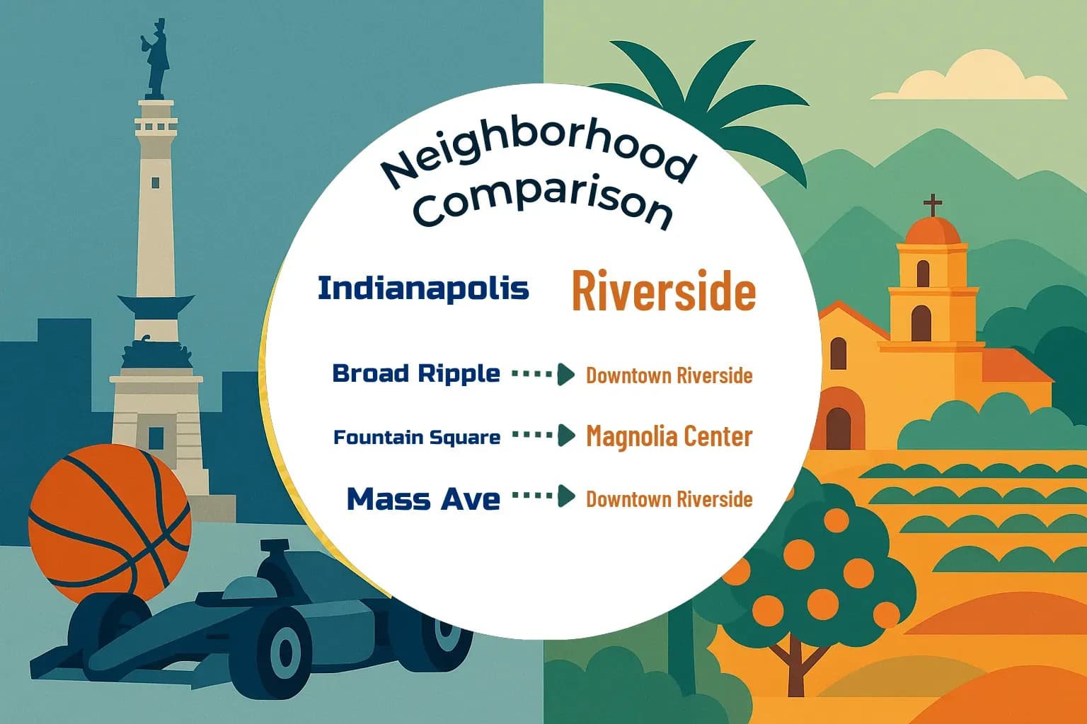 Indianapolis vs Riverside Neighborhood Comparison
