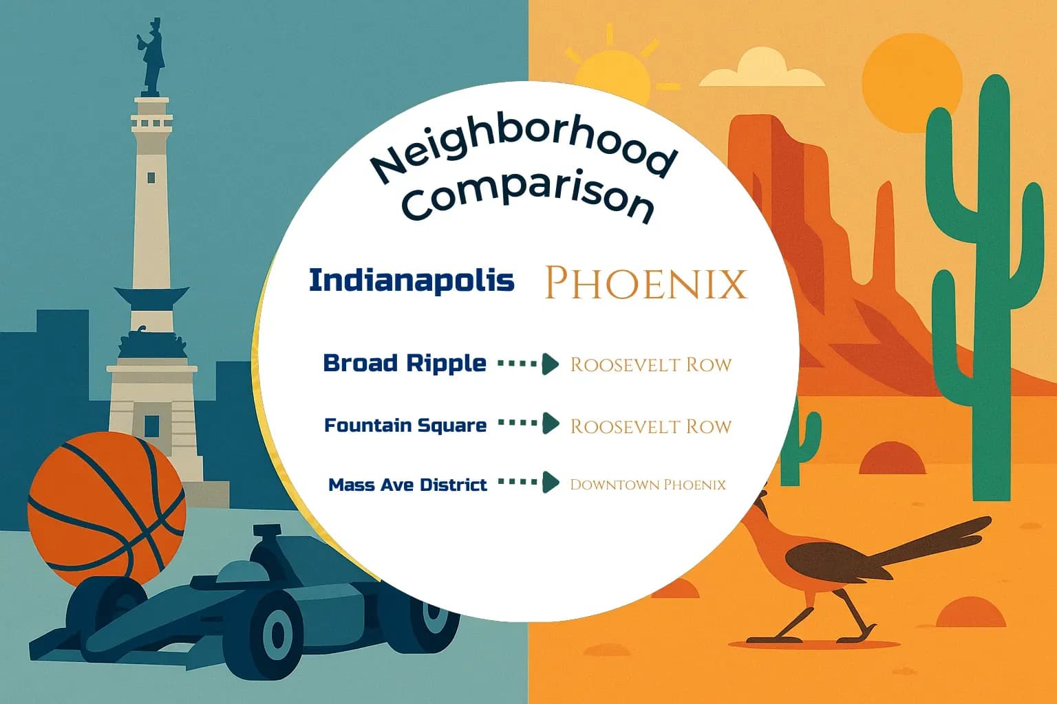 Indianapolis vs Phoenix Neighborhood Comparison