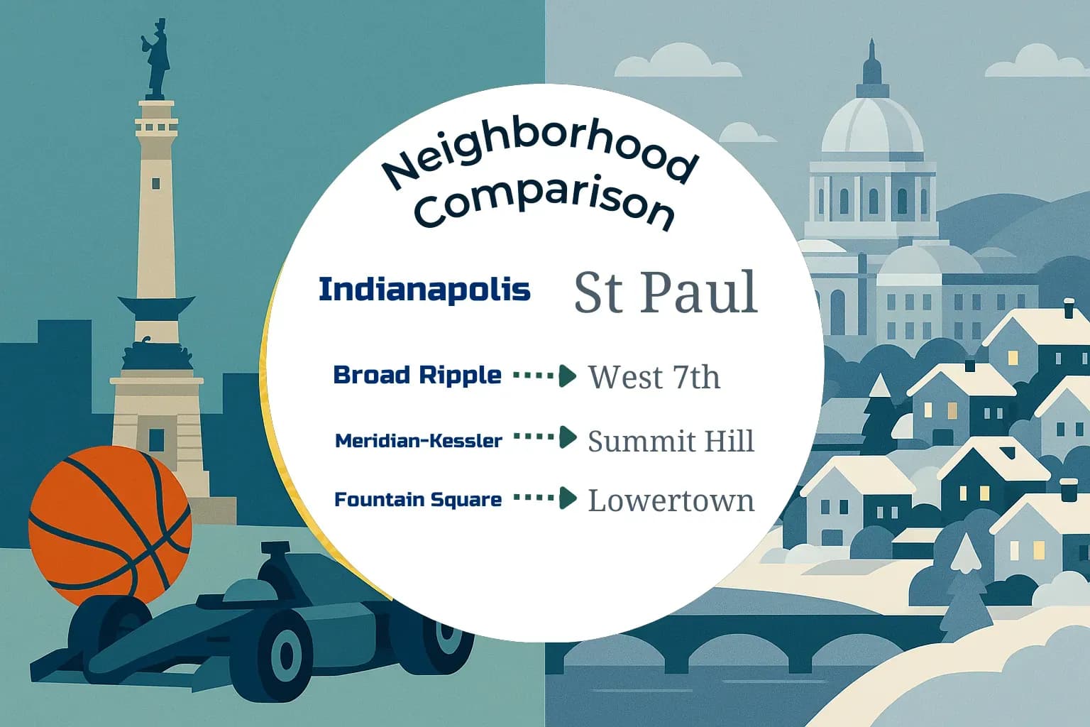 Indianapolis vs St. Paul Neighborhood Comparison