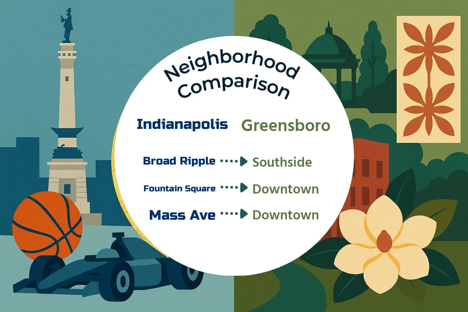 Indianapolis vs Greensboro Neighborhood Comparison