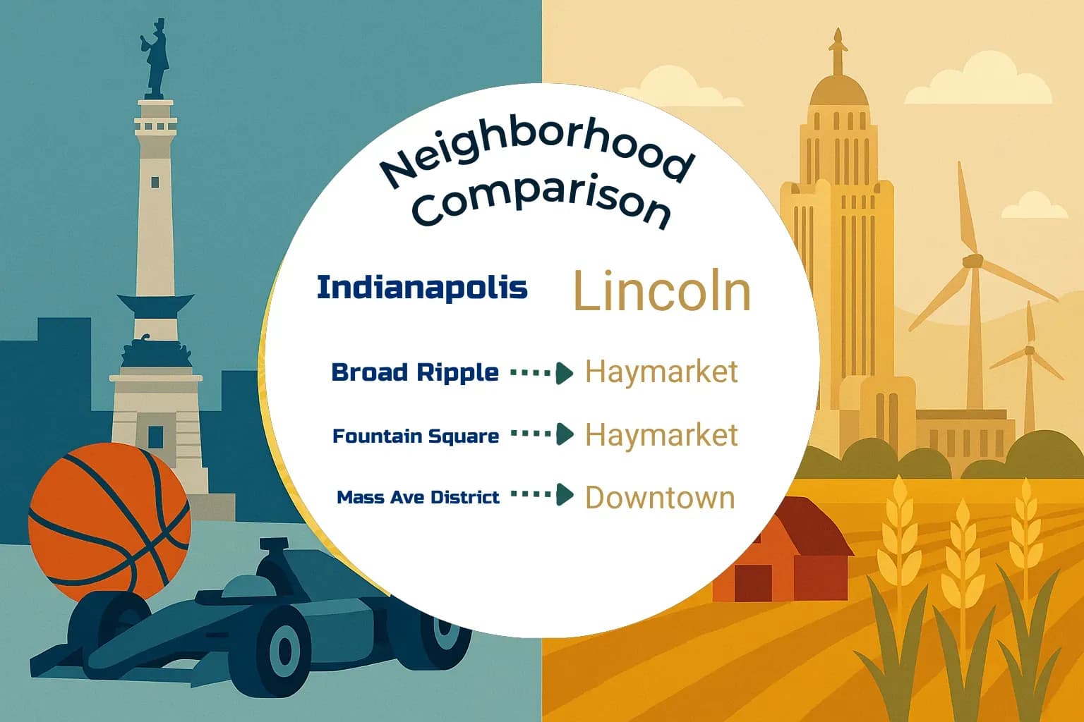 Indianapolis vs Lincoln Neighborhood Comparison