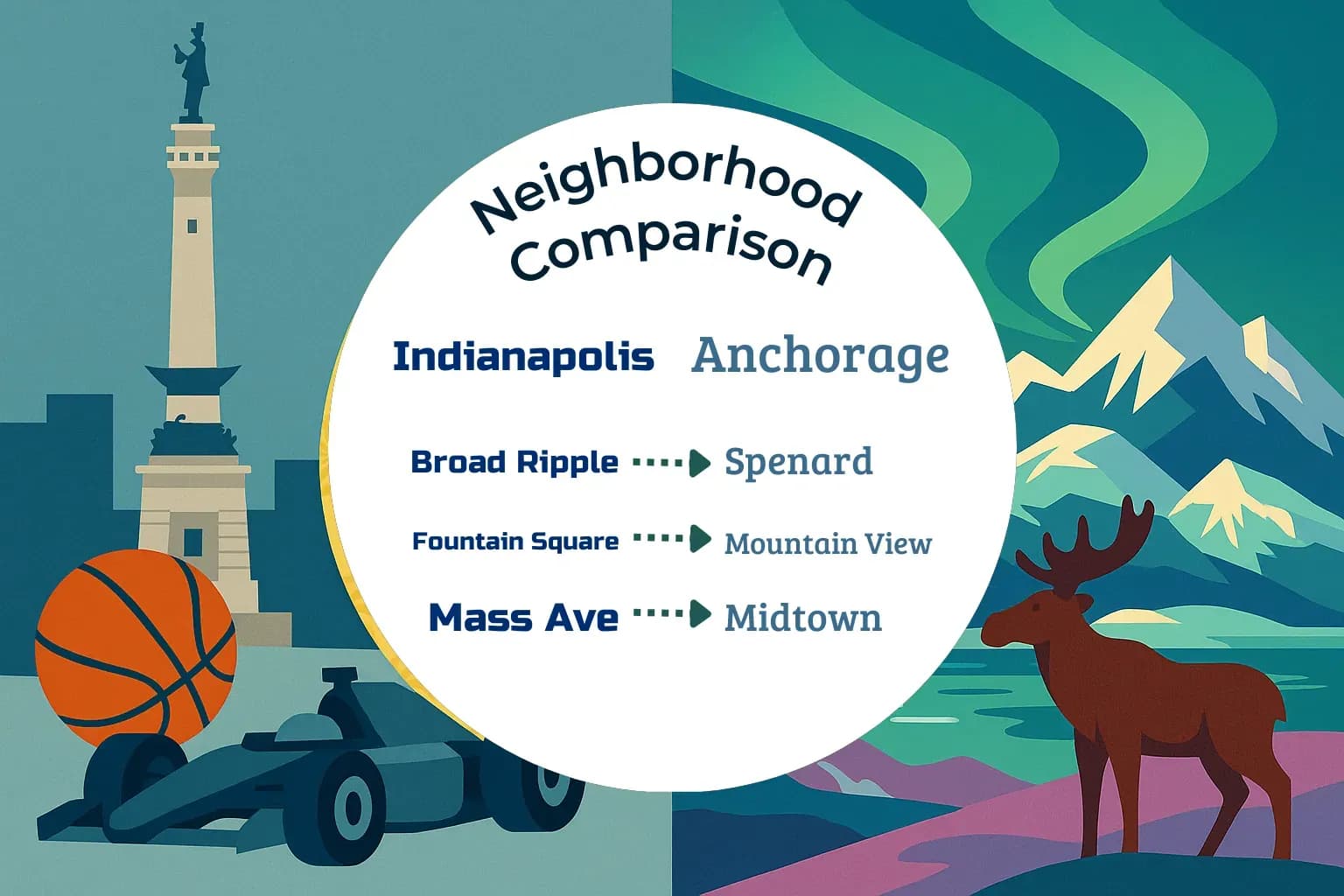 Indianapolis vs Anchorage Neighborhood Comparison