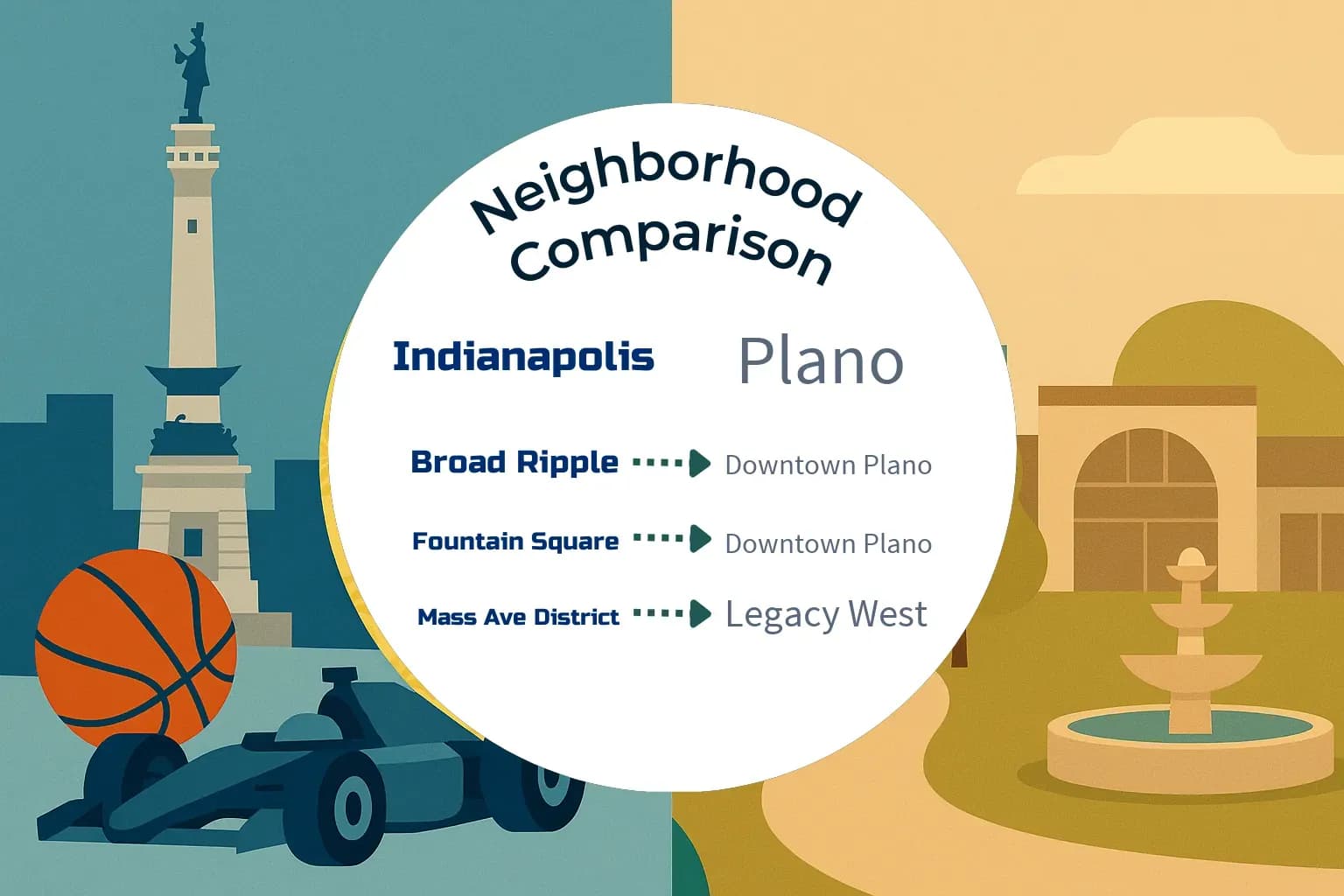 Indianapolis vs Plano Neighborhood Comparison