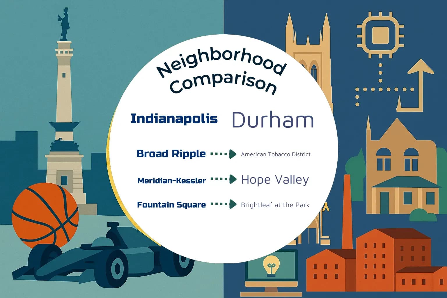 Indianapolis vs Durham Neighborhood Comparison