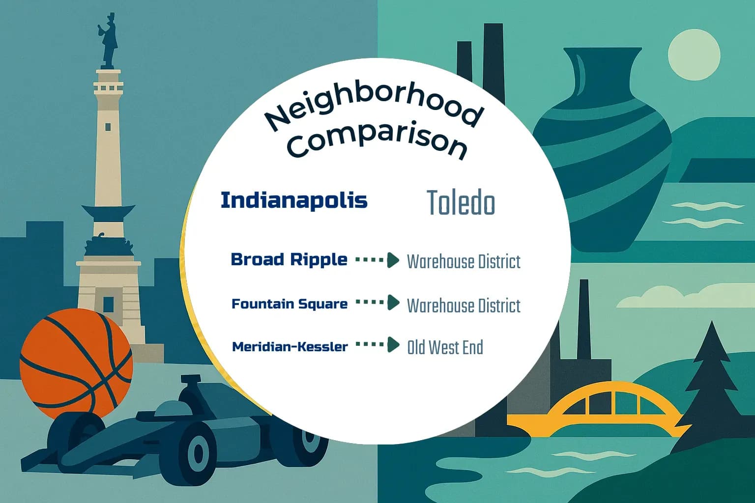 Indianapolis vs Toledo Neighborhood Comparison