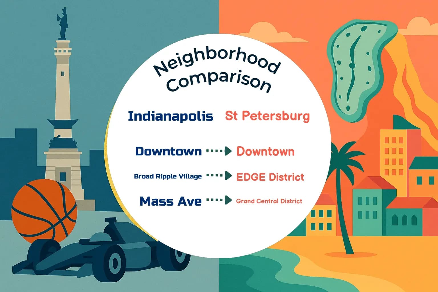 Indianapolis vs St. Petersburg Neighborhood Comparison