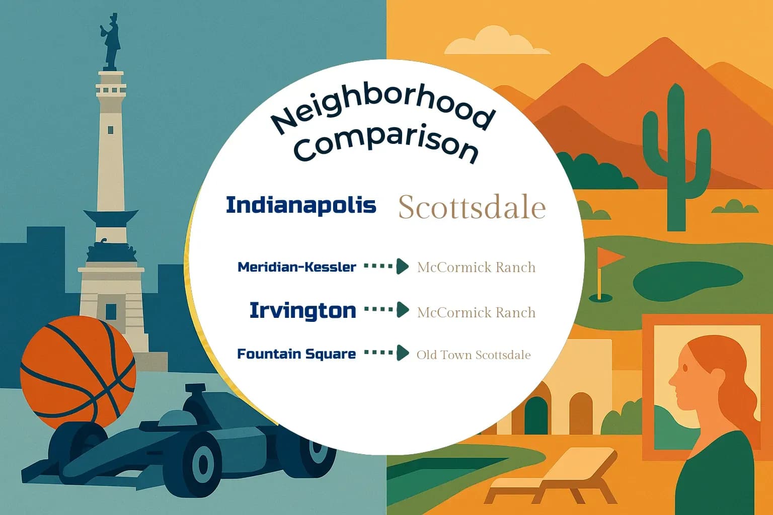 Indianapolis vs Scottsdale Neighborhood Comparison
